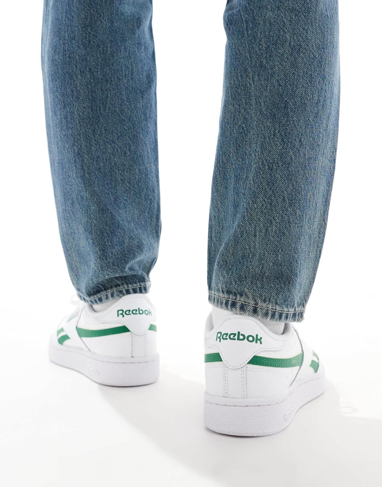 Reebok Club C Revenge trainers in white and green - ASOS Sample Sale