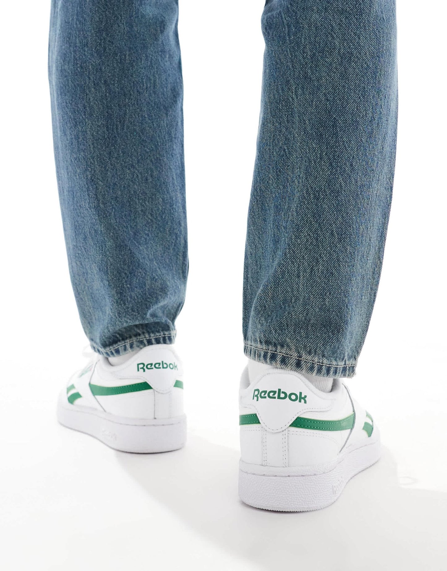 Reebok Club C Revenge trainers in white and green - ASOS Sample Sale