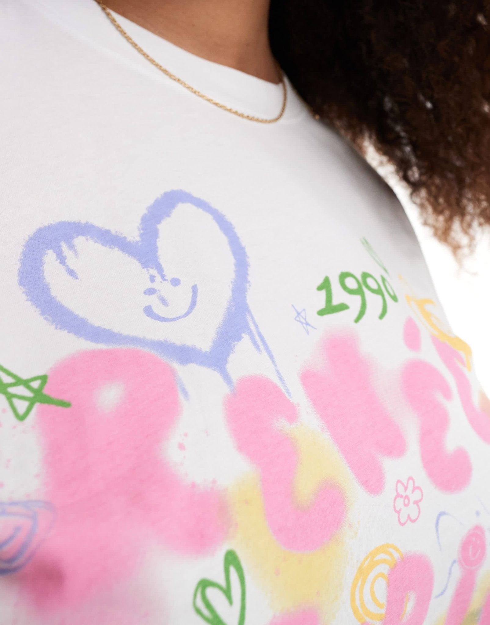 Renee Studio Plus exclusive crew neck graffiti graphic t-shirt in white - ASOS Sample Sale