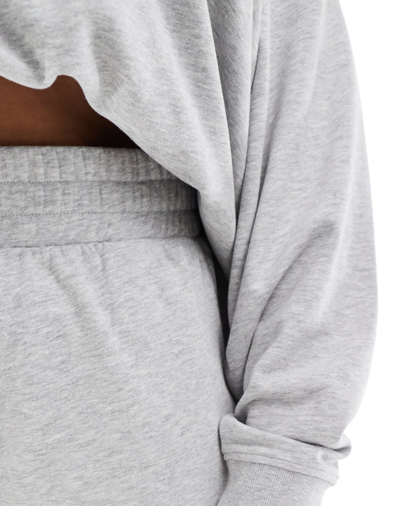 Renee Studio Plus exclusive longline sweat shorts co-ord in grey - ASOS Sample Sale