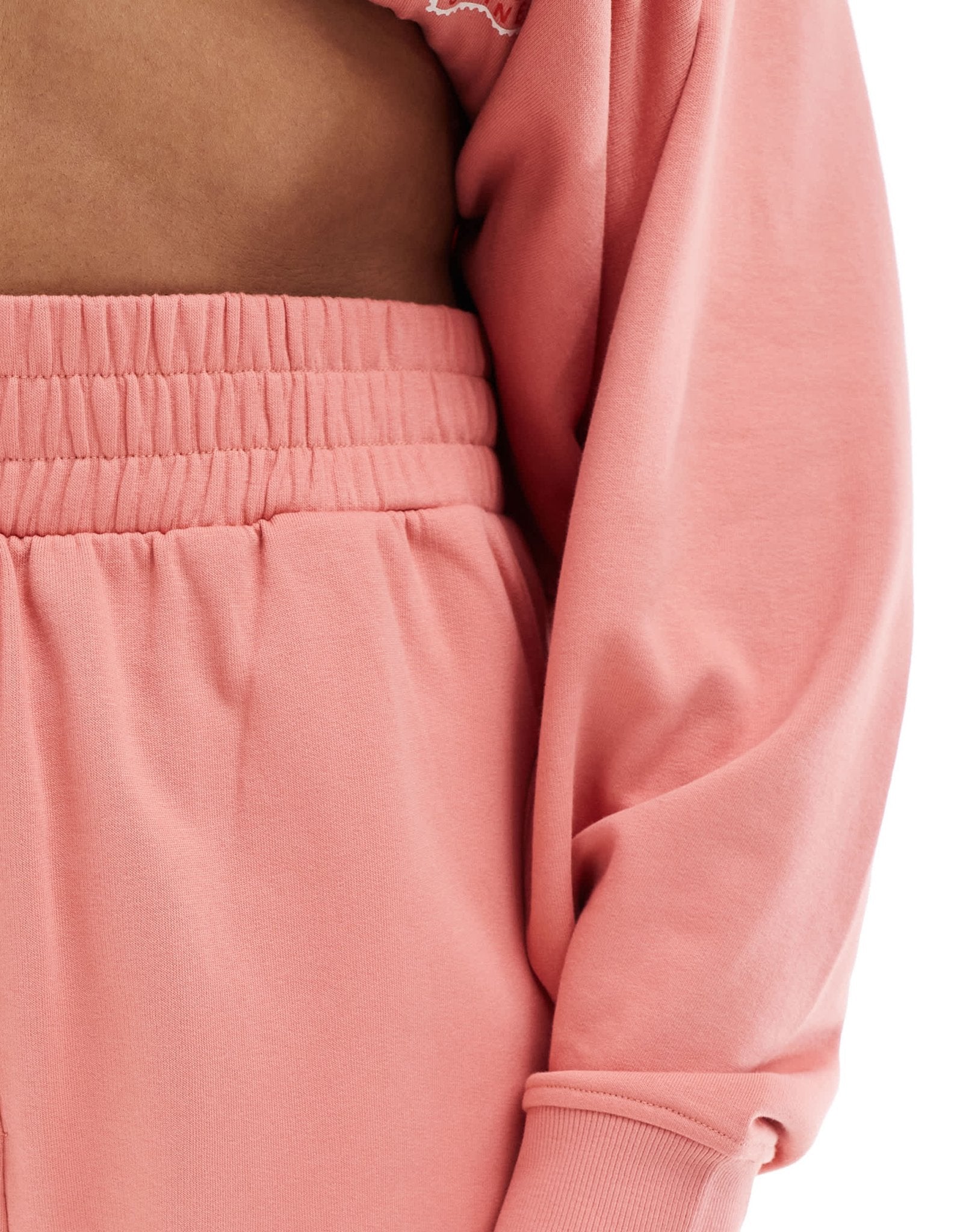 Renee Studio Plus exclusive sweat short co - ord in peach - ASOS Sample Sale
