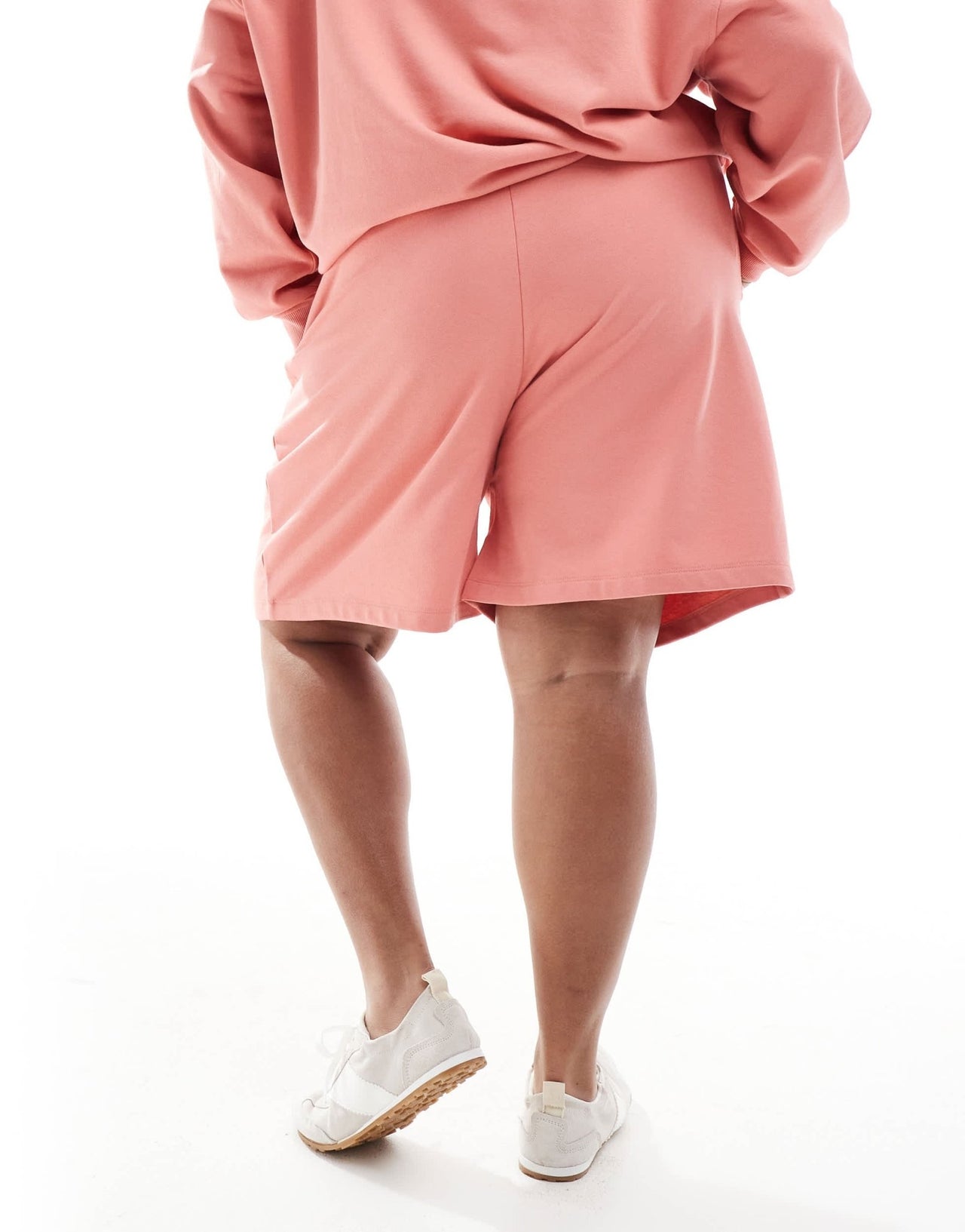Renee Studio Plus exclusive sweat short co - ord in peach - ASOS Sample Sale