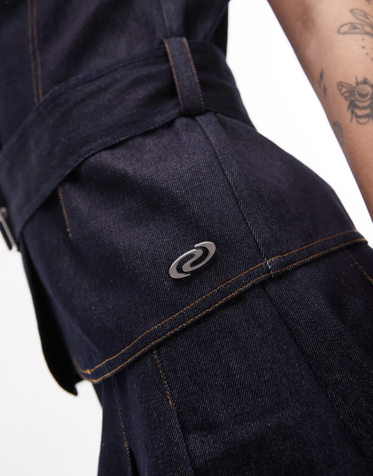Resume belt up longline waistcoat in indigo blue co-ord - ASOS Sample Sale