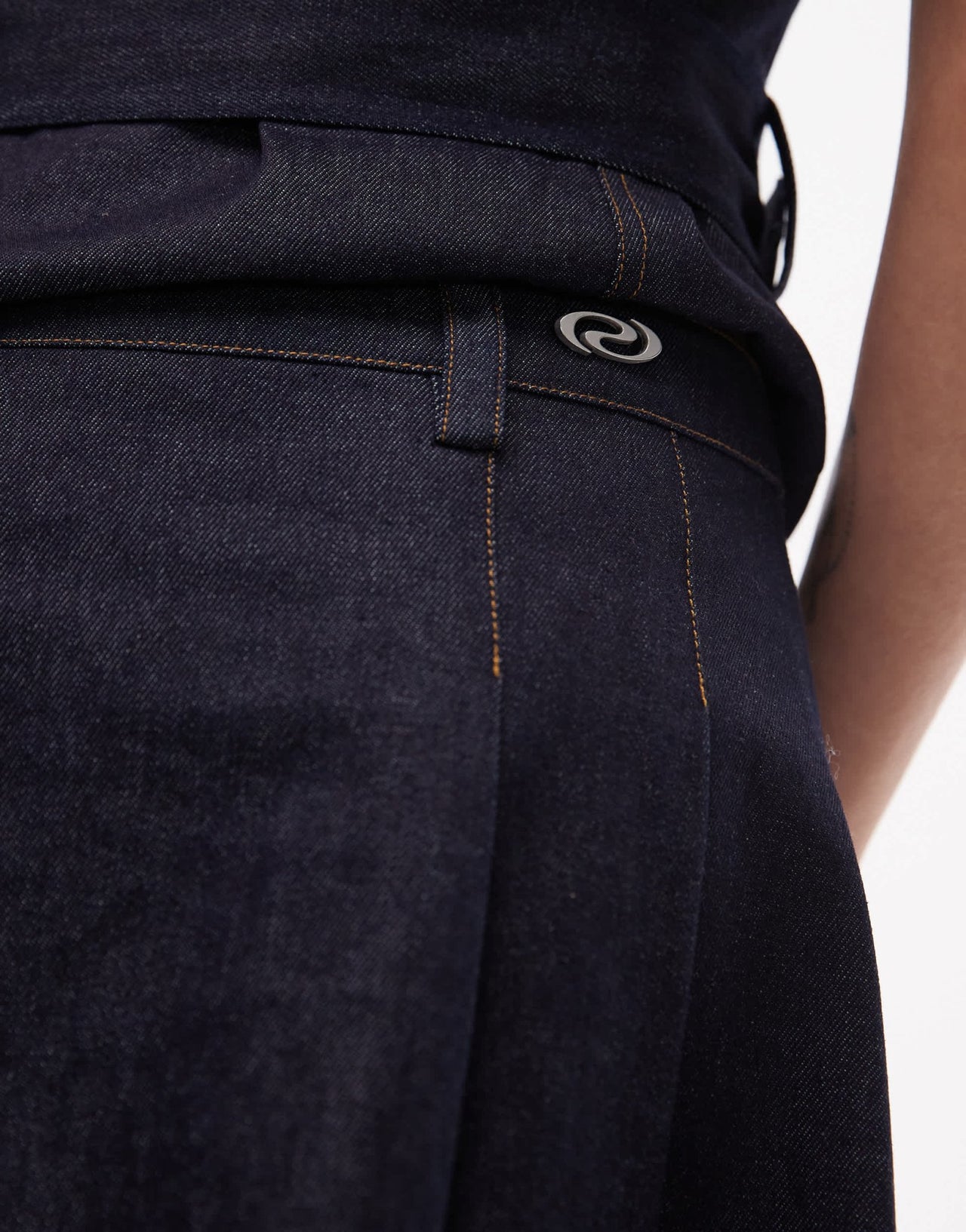 Resume pleated mini skirt in indigo blue co-ord - ASOS Sample Sale