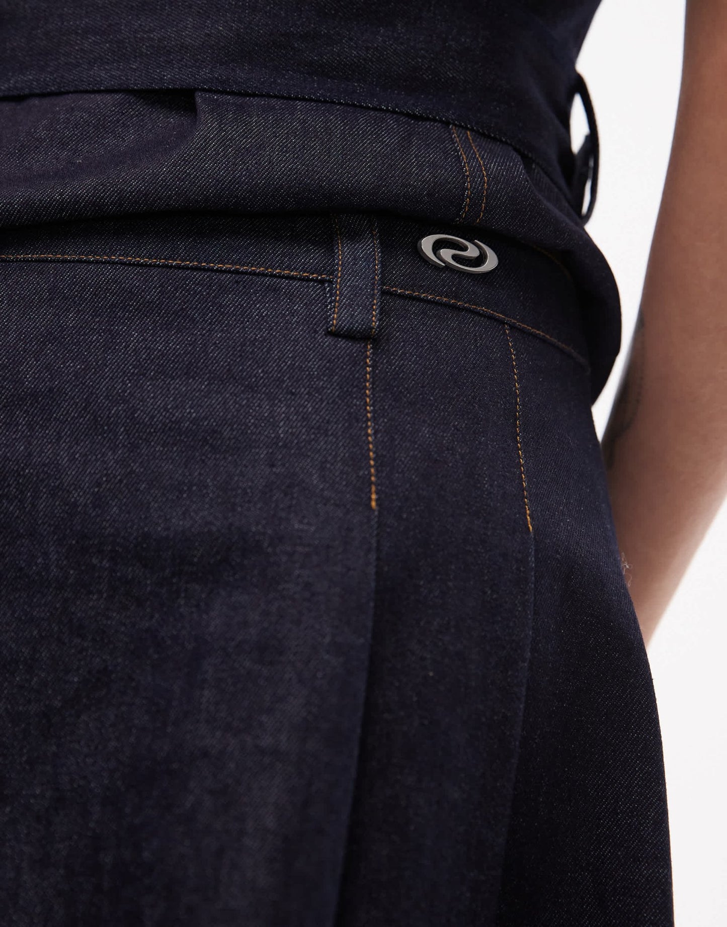 Resume pleated mini skirt in indigo blue co-ord - ASOS Sample Sale