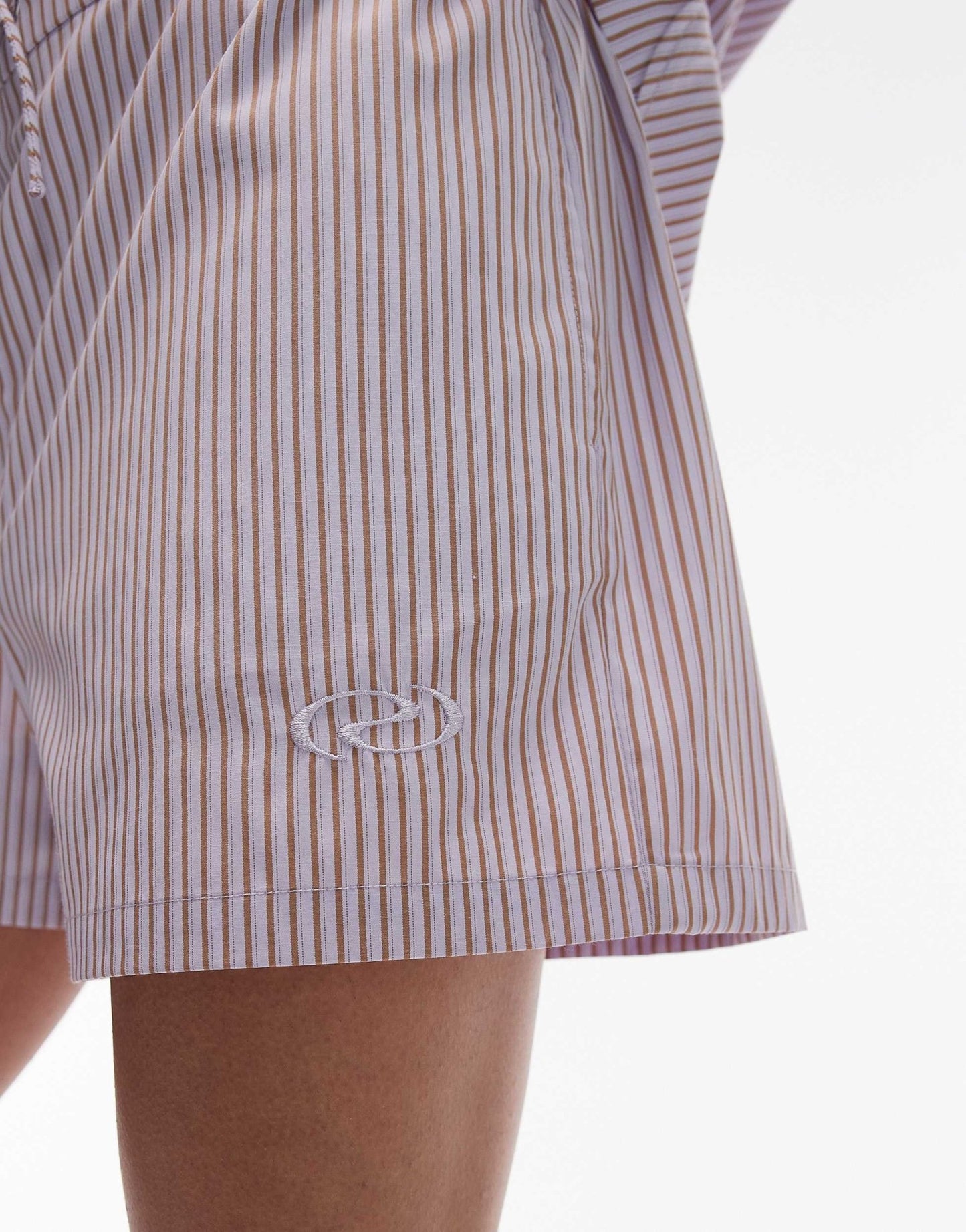Resume pull on drawstring waist shorts in copper stripe co-ord - ASOS Sample Sale