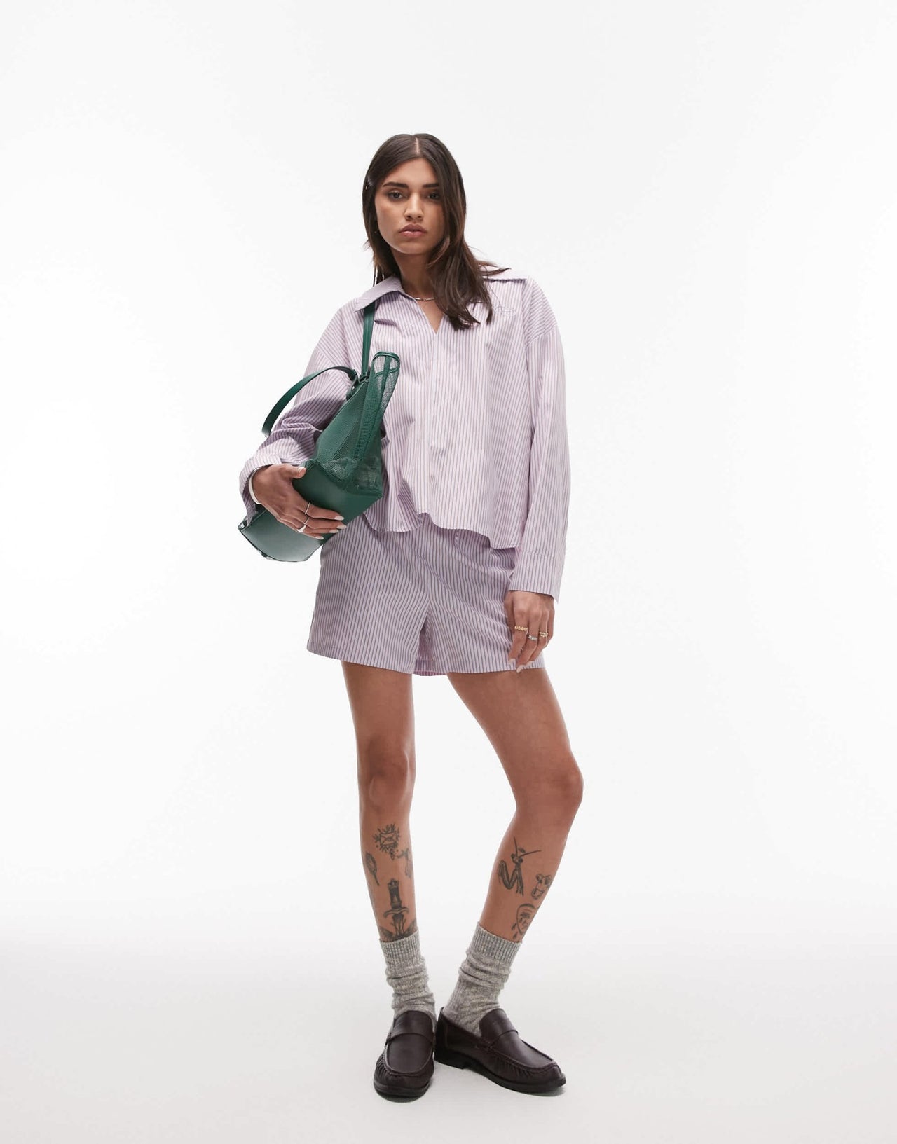 Resume pull on drawstring waist shorts in copper stripe co-ord - ASOS Sample Sale