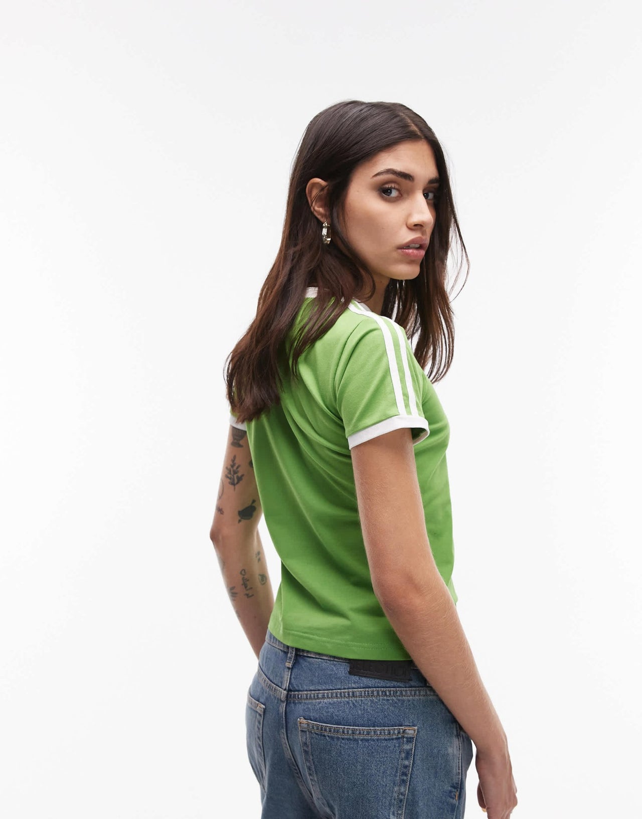 Resume sporty ringer t-shirt in green - ASOS Sample Sale