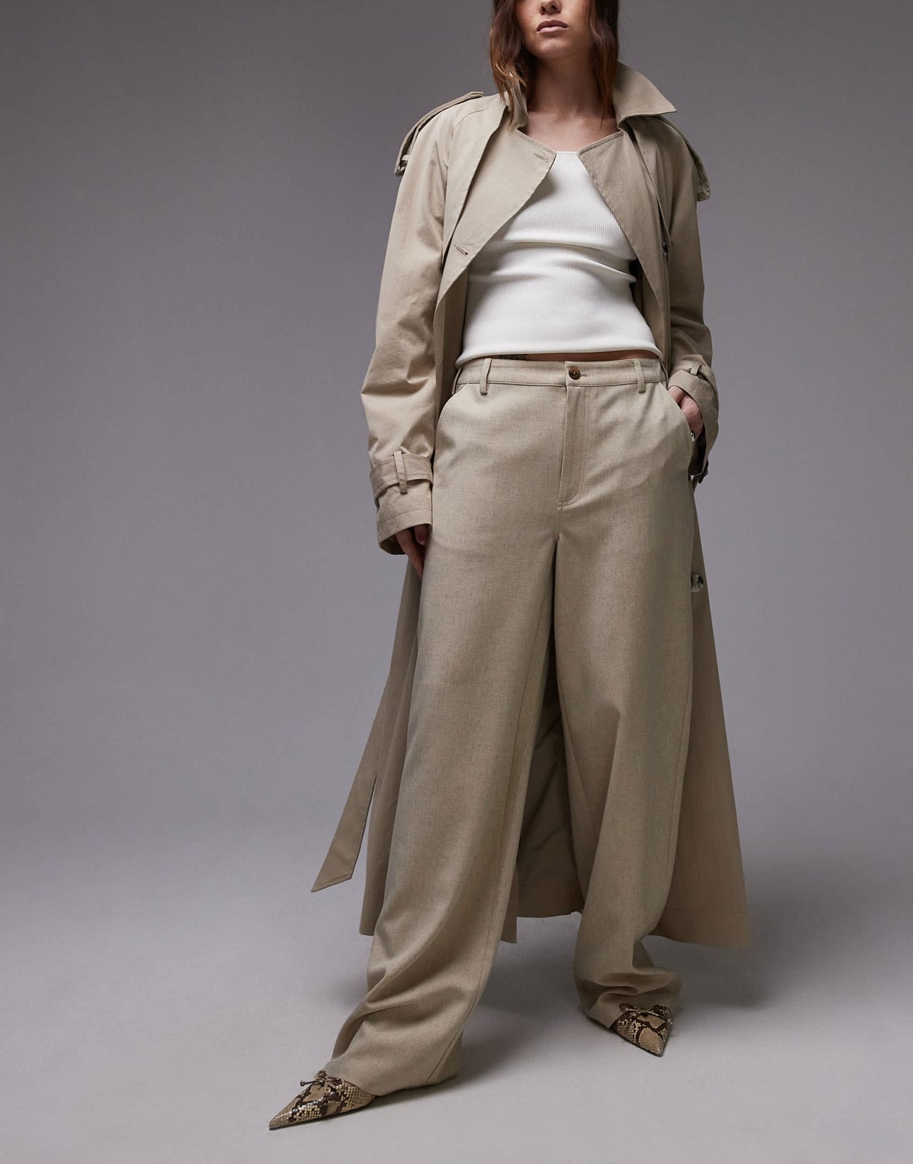 Resume straight leg trouser in light sand - ASOS Sample Sale