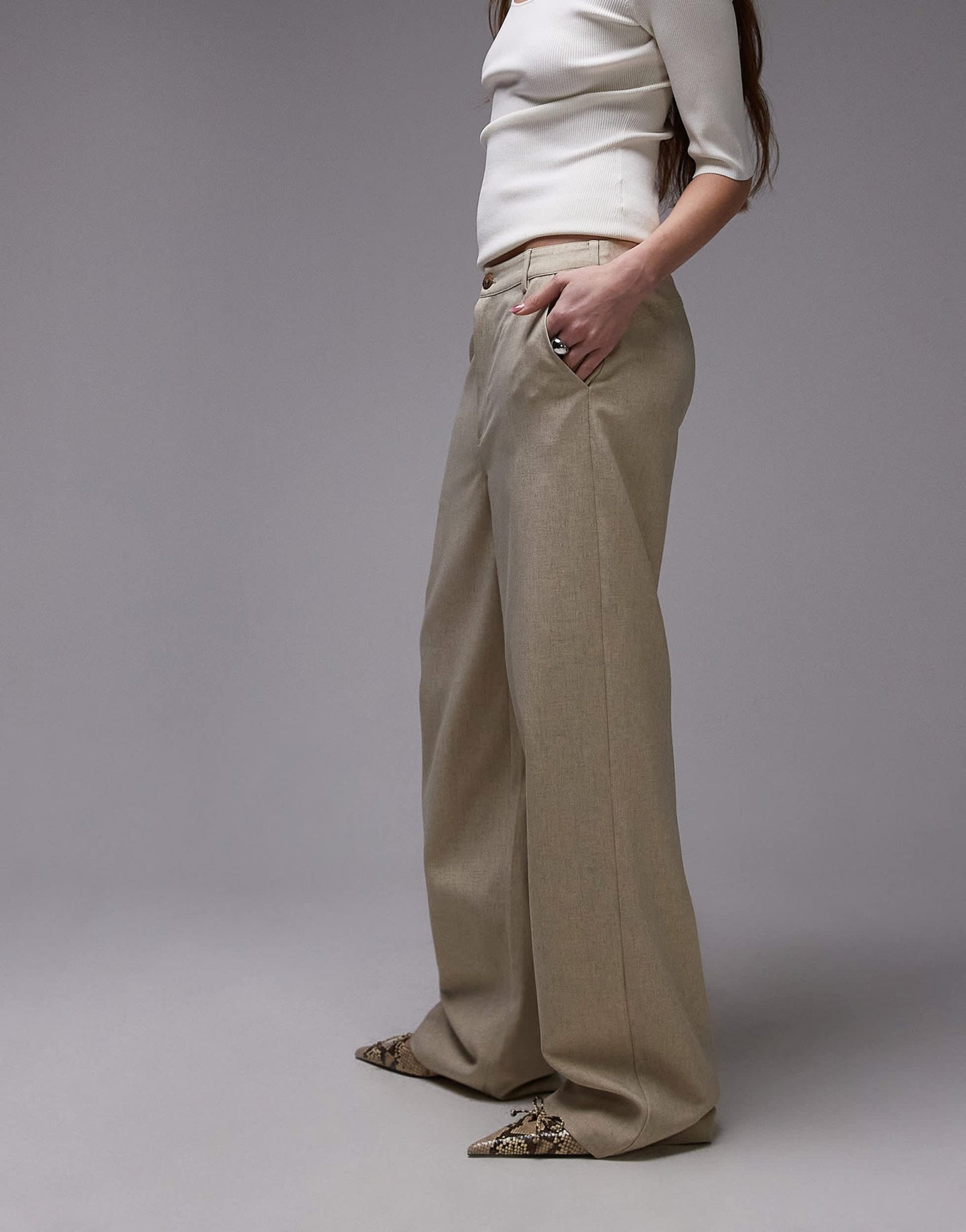 Resume straight leg trouser in light sand - ASOS Sample Sale