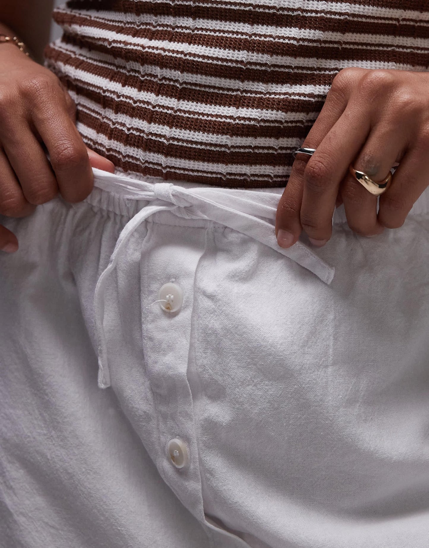 Rhythm beach side skort in white - ASOS Sample Sale