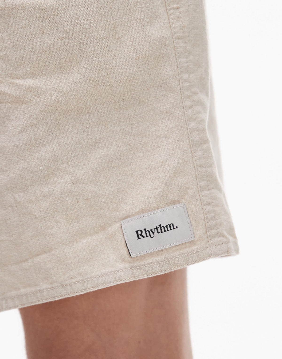 Rhythm classic linen jam short in cream - ASOS Sample Sale