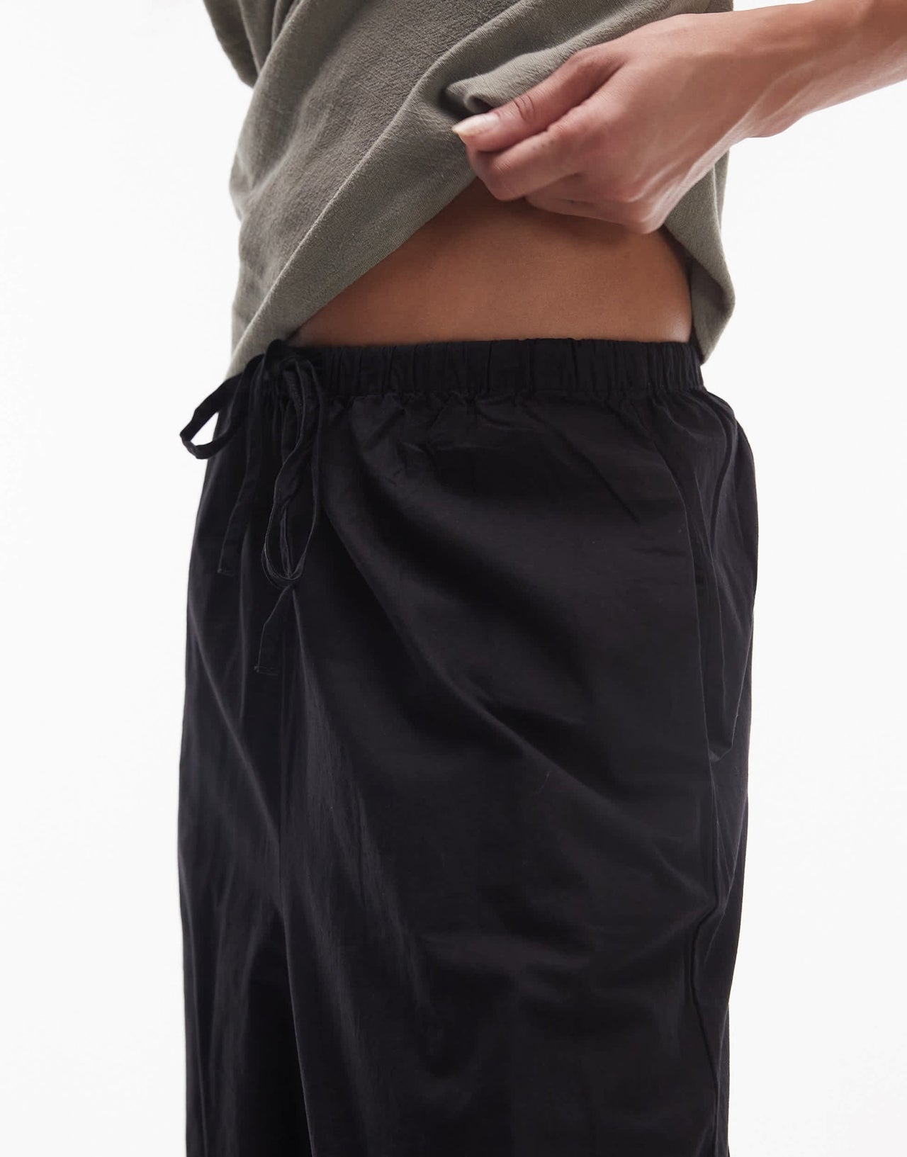 Rhythm posie gathered trousers in black - ASOS Sample Sale