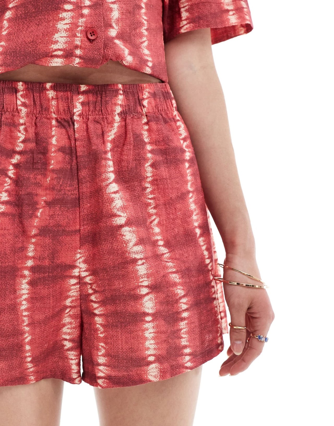 Rhythm sahara tie dye short co - ord in red - ASOS Sample Sale