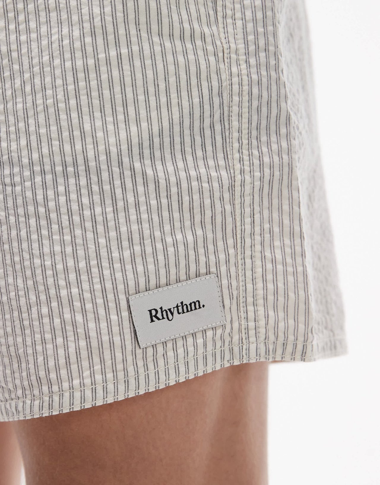 Rhythm seersucker jam short in cream - ASOS Sample Sale