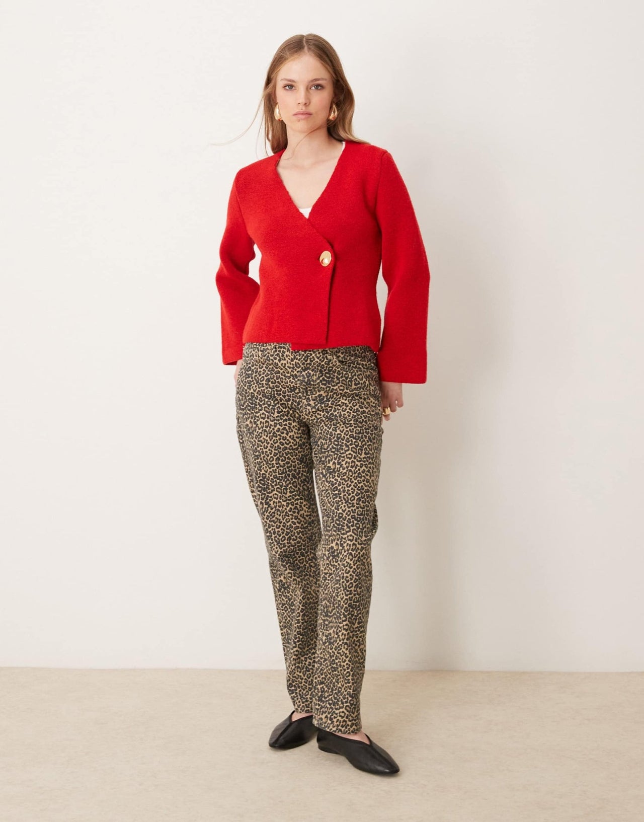 River Island asymmetric cardigan in red - ASOS Sample Sale