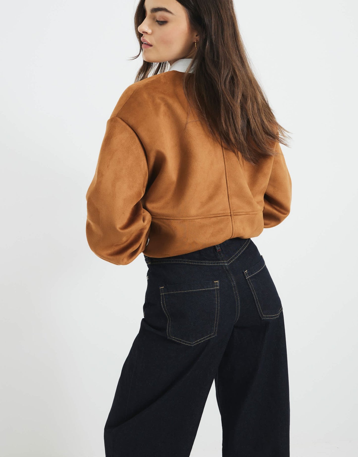 River Island barrel jean in darkwash blue - ASOS Sample Sale