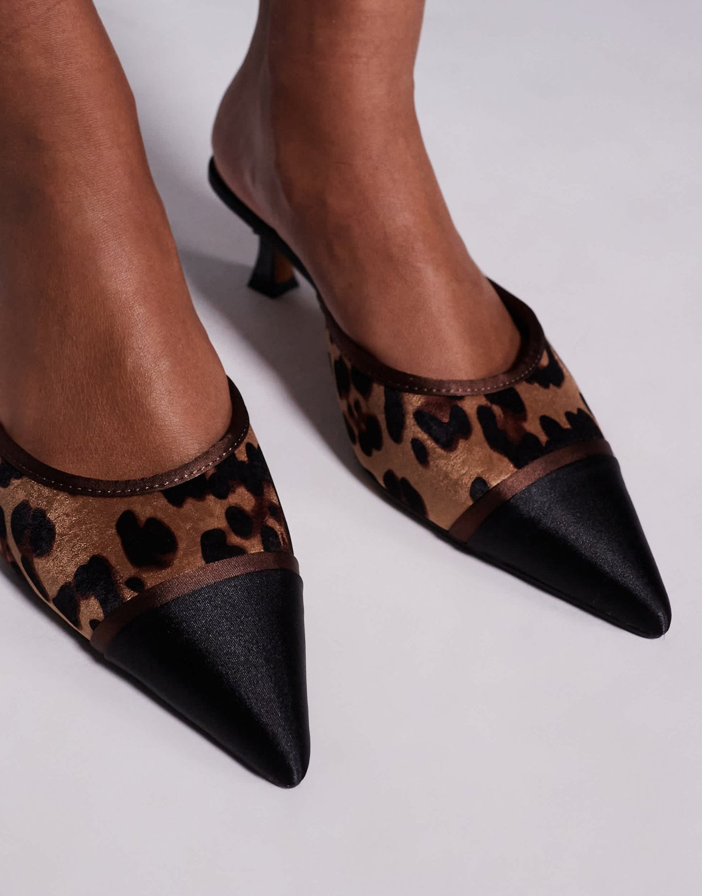 River Island court heel in leopard print - ASOS Sample Sale