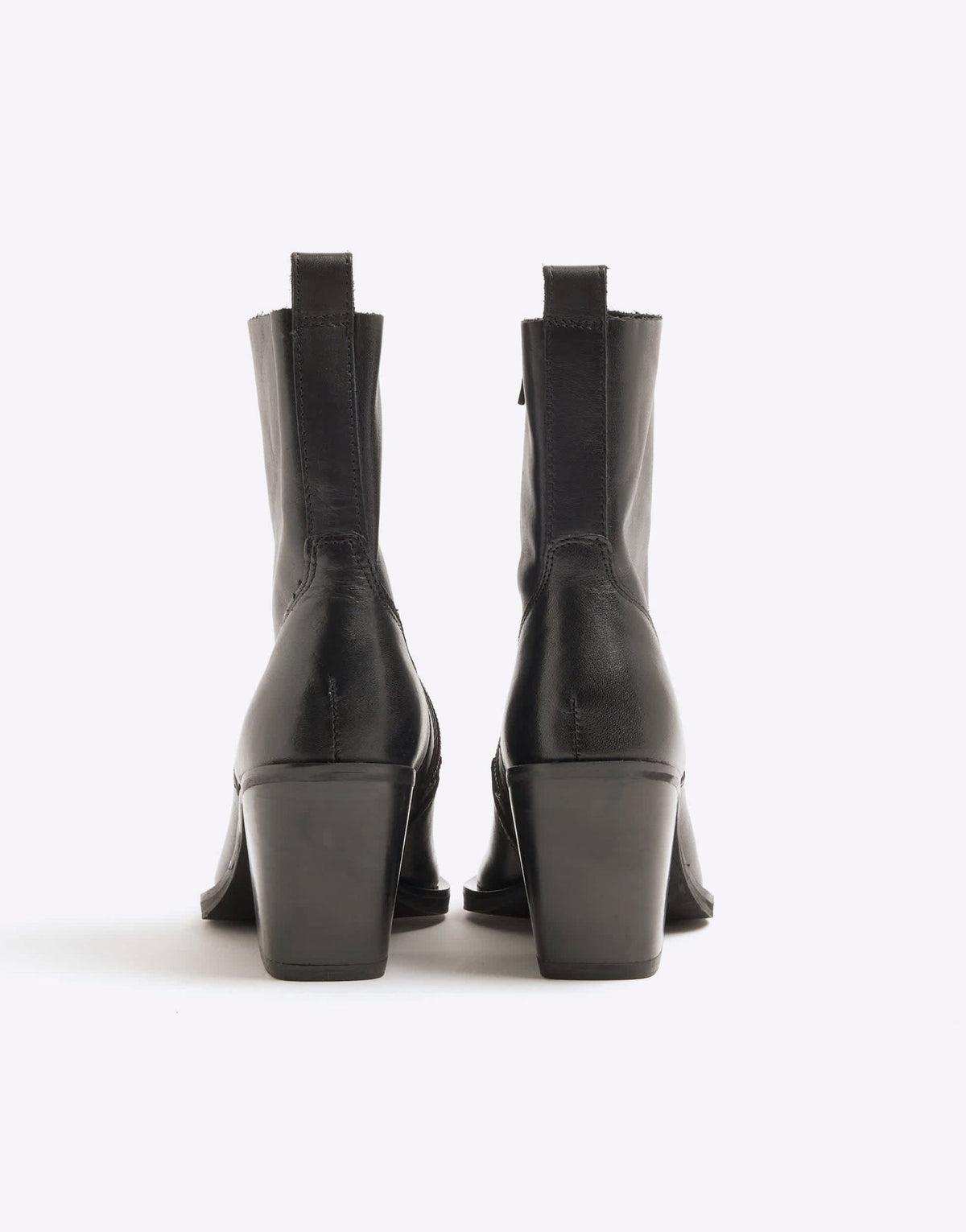 River Island cowboy boot in black - ASOS Sample Sale