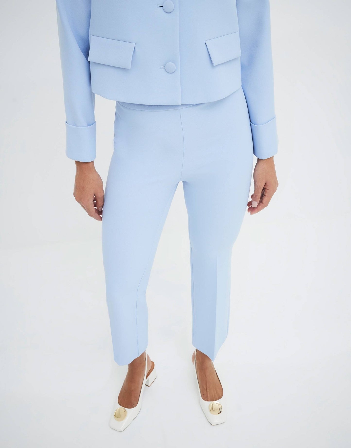 River island crop flare in light blue - ASOS Sample Sale