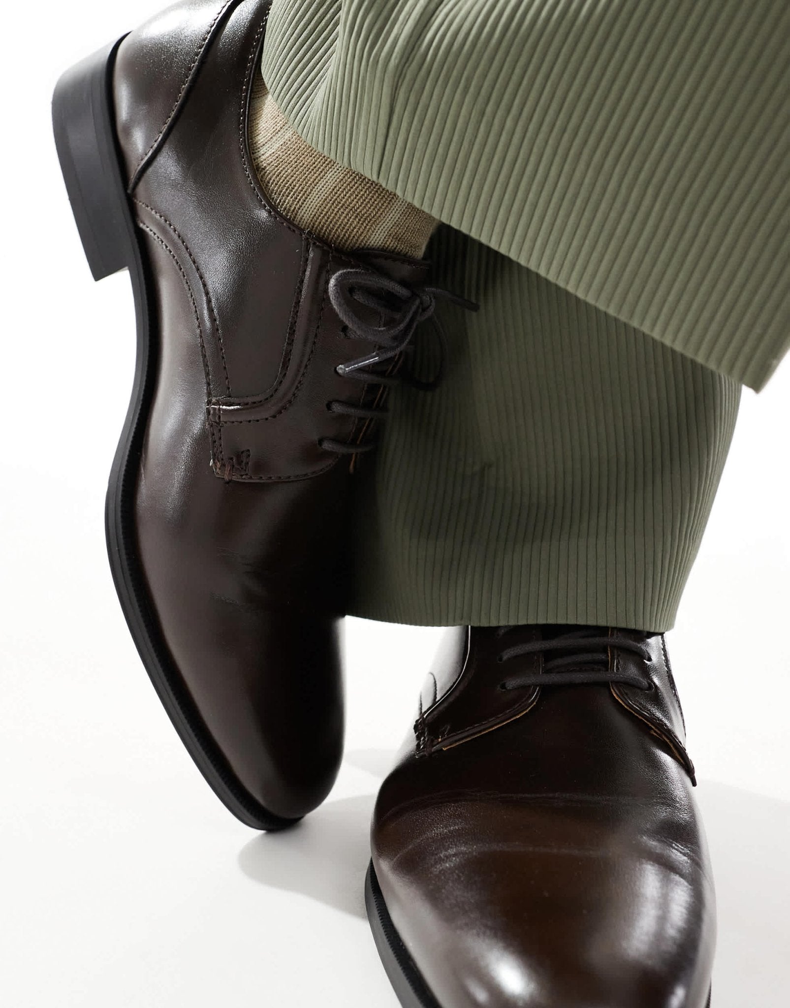 River Island derby shoes in dark brown - ASOS Sample Sale