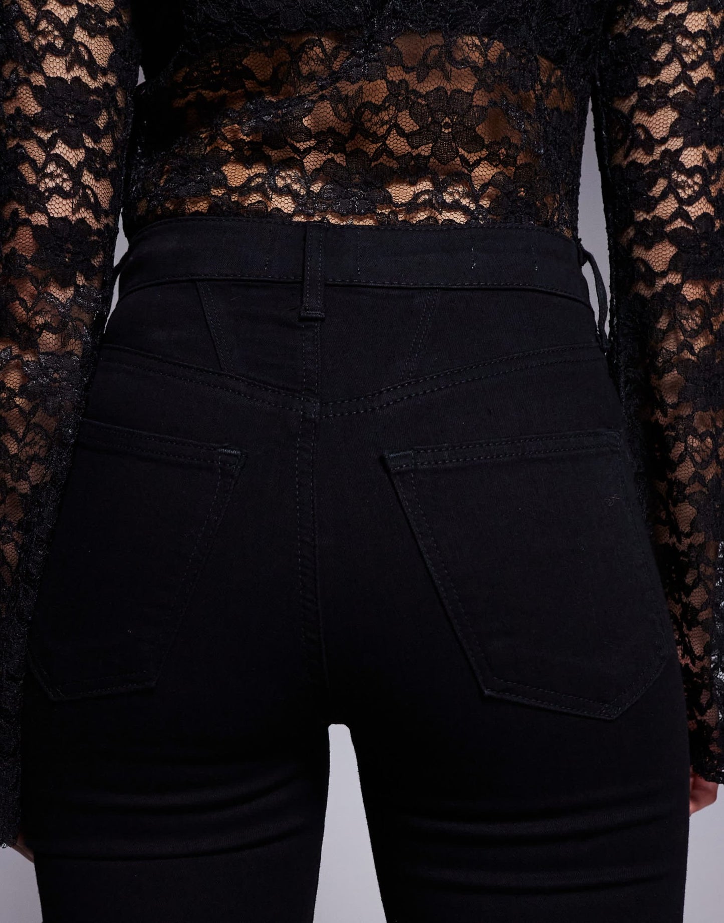 River Island flare jean in black - ASOS Sample Sale