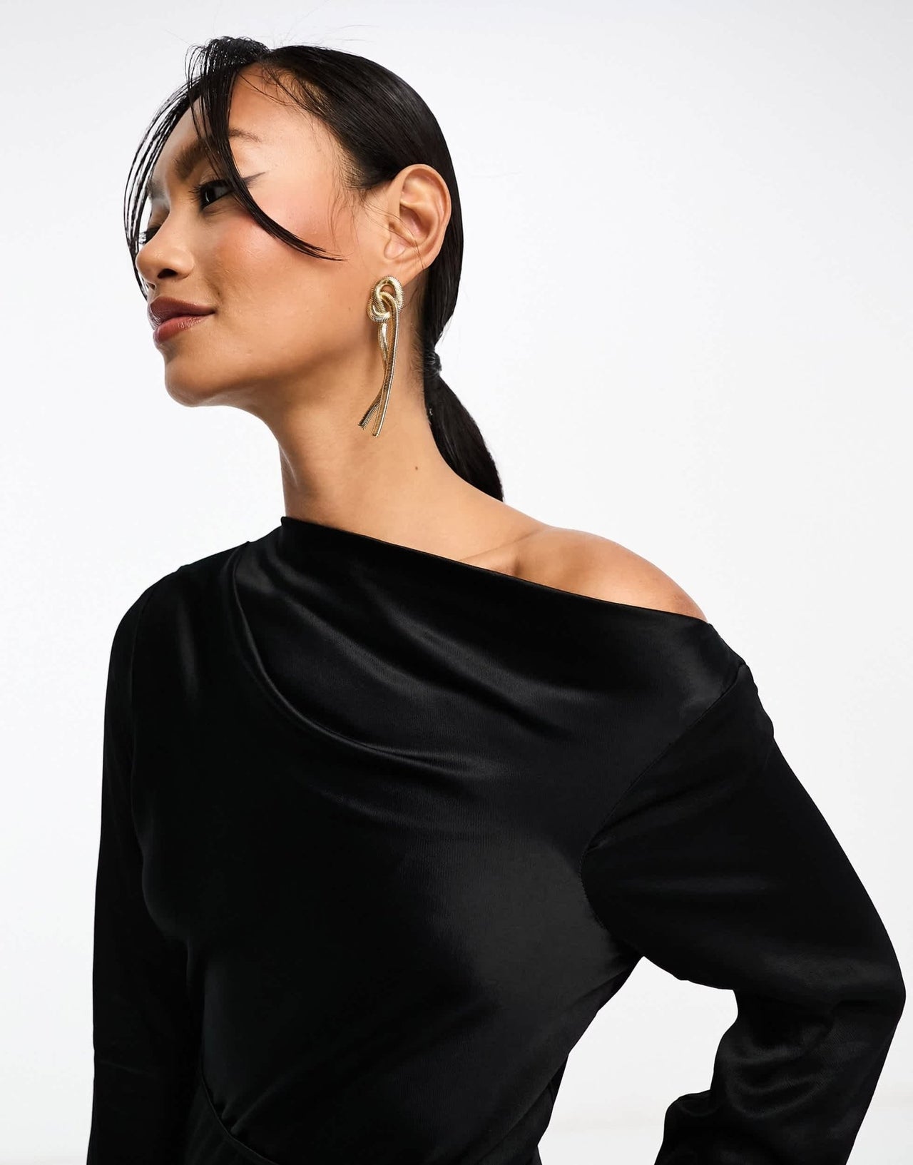 River Island long sleeve seem detail dress in black - ASOS Sample Sale
