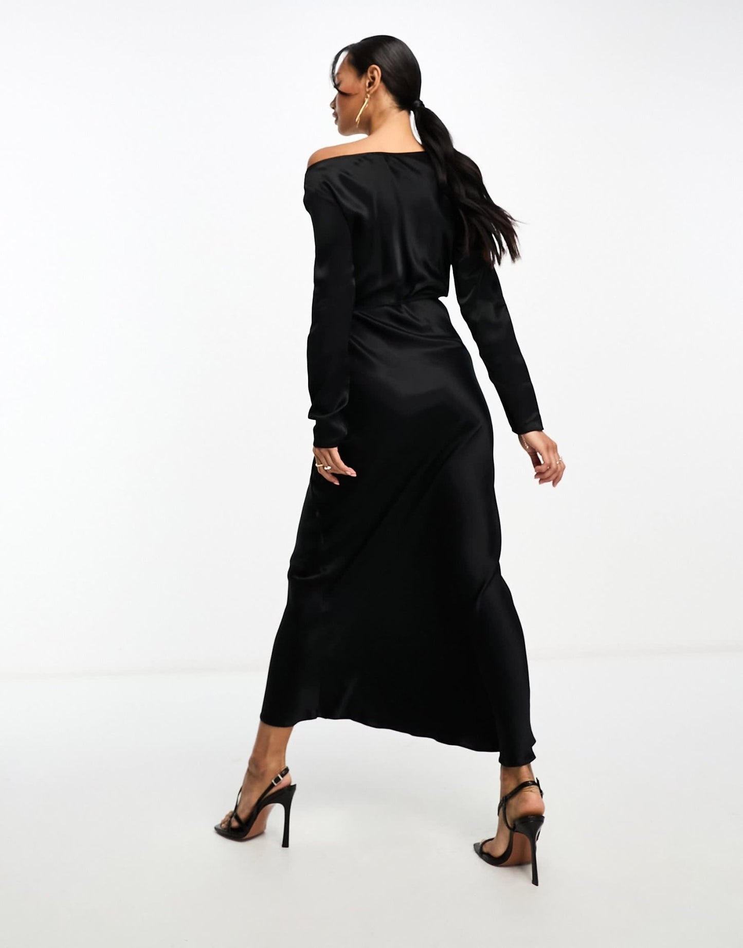 River Island long sleeve seem detail dress in black - ASOS Sample Sale