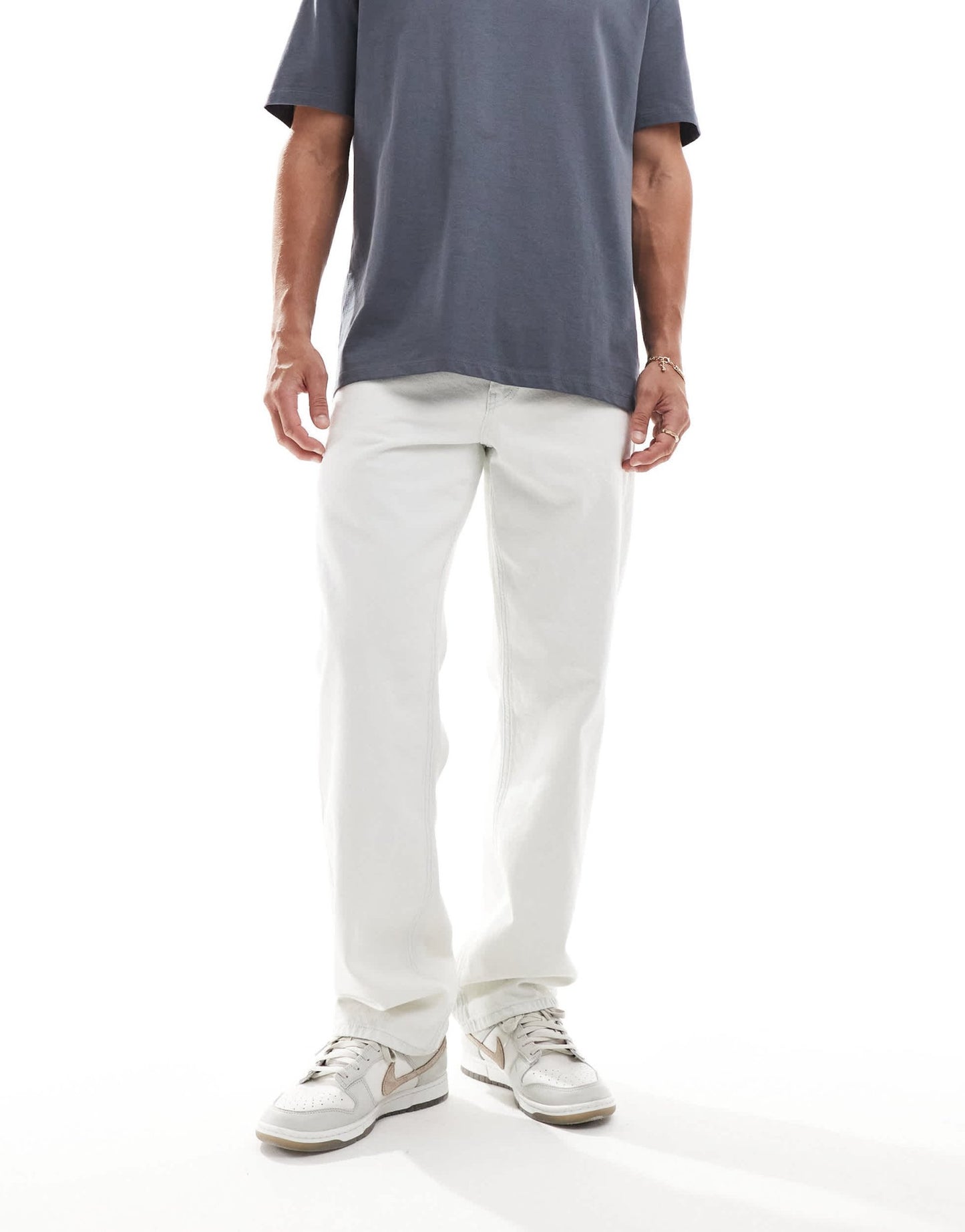 River Island loose fit jeans in bleach wash blue - ASOS Sample Sale
