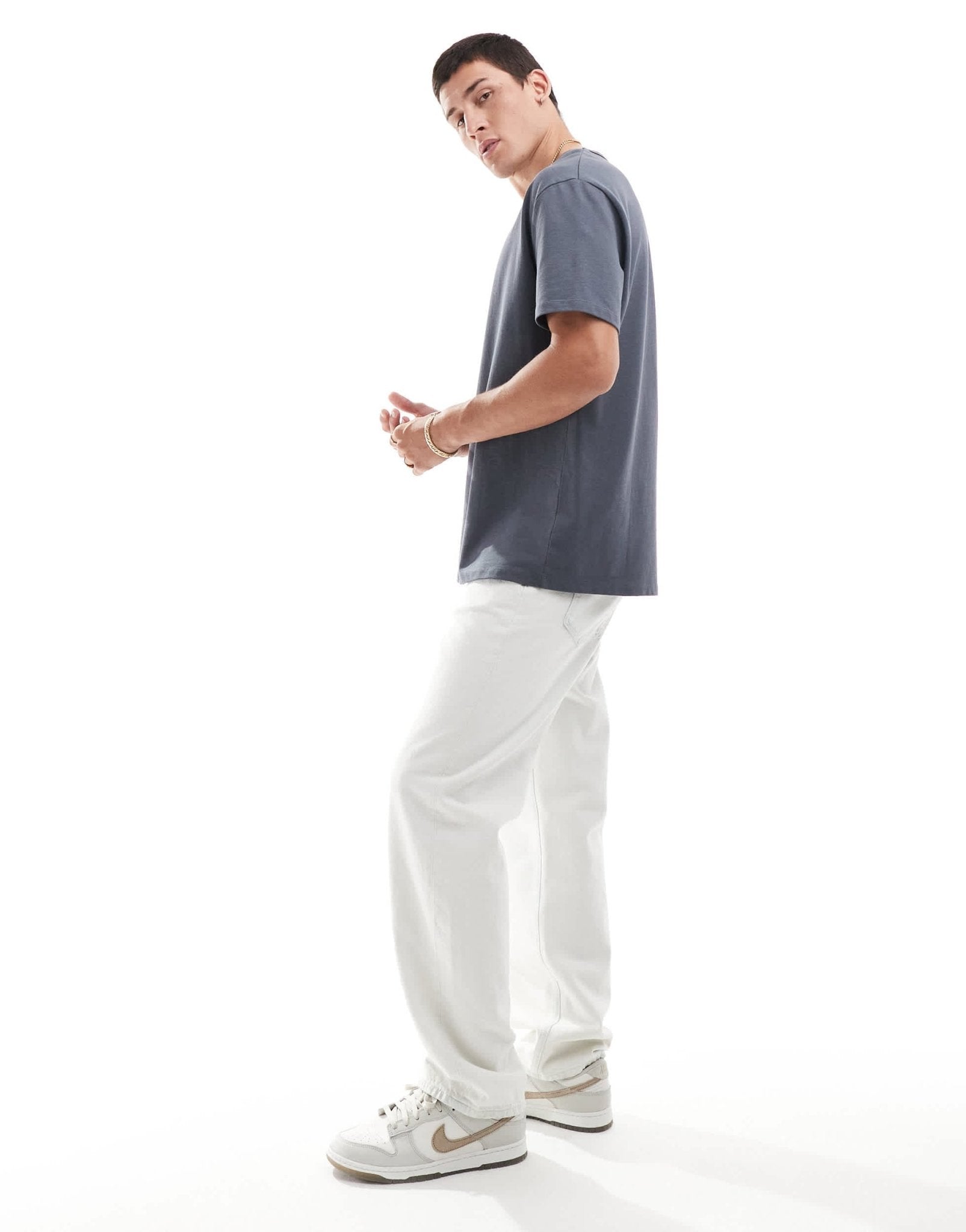 River Island loose fit jeans in bleach wash blue - ASOS Sample Sale