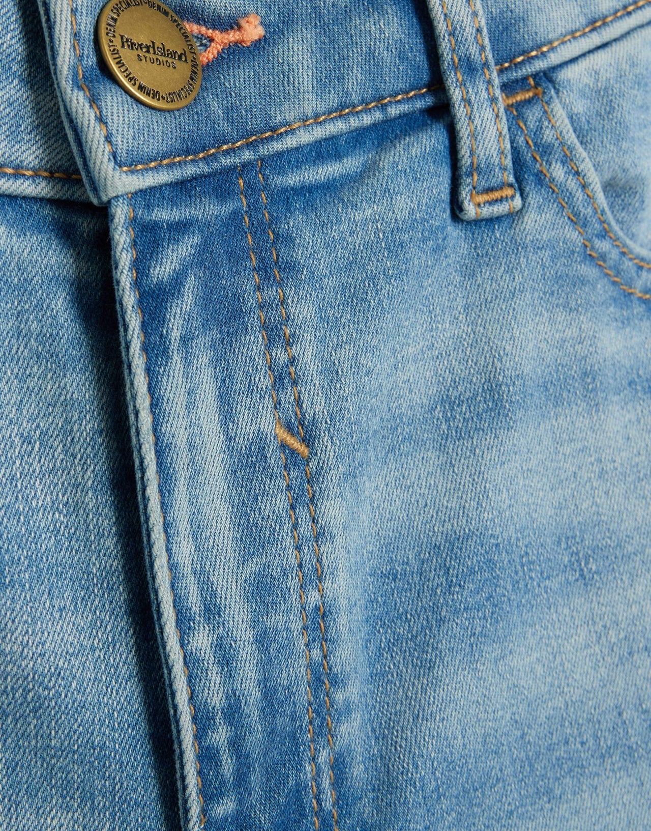 River Island Mid rise skinny jeans in denim - medium - ASOS Sample Sale