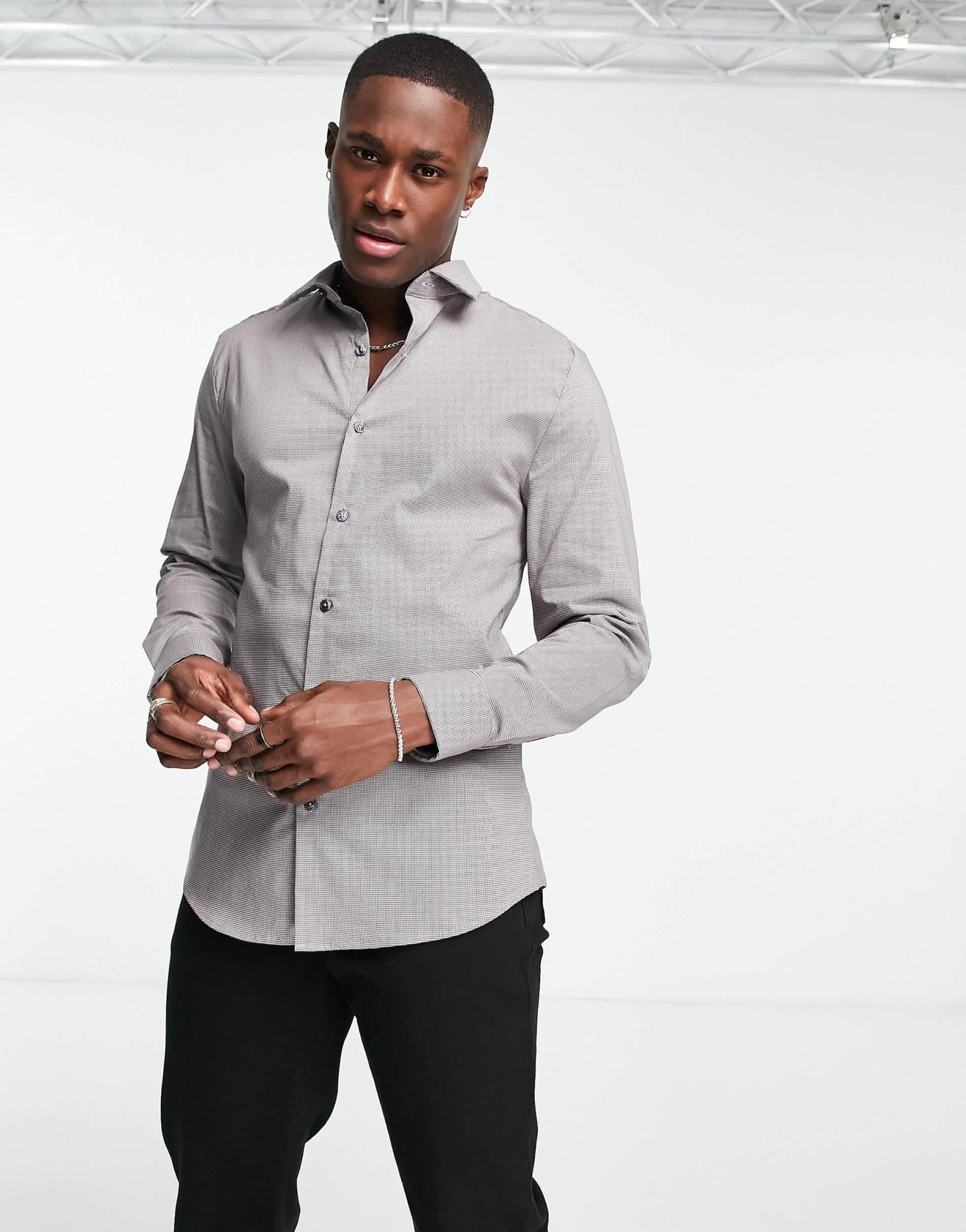 River Island mini heritage check shirt in brown - ASOS Sample Sale