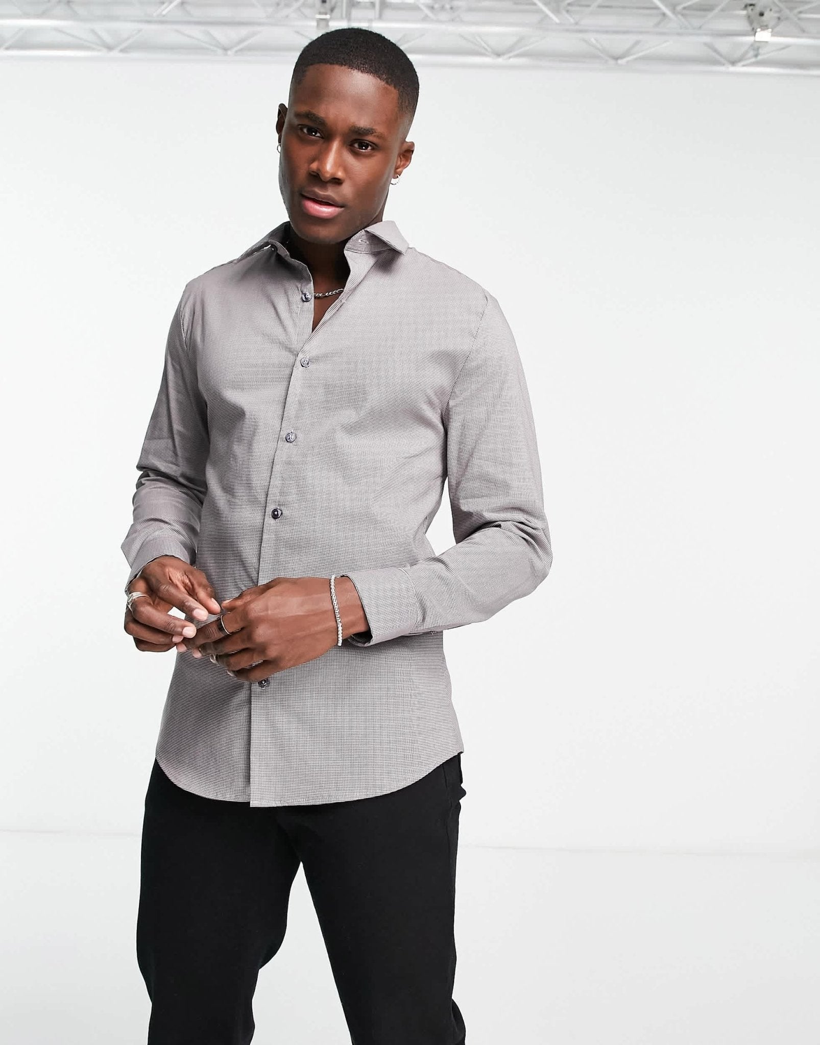 River Island mini heritage check shirt in brown - ASOS Sample Sale