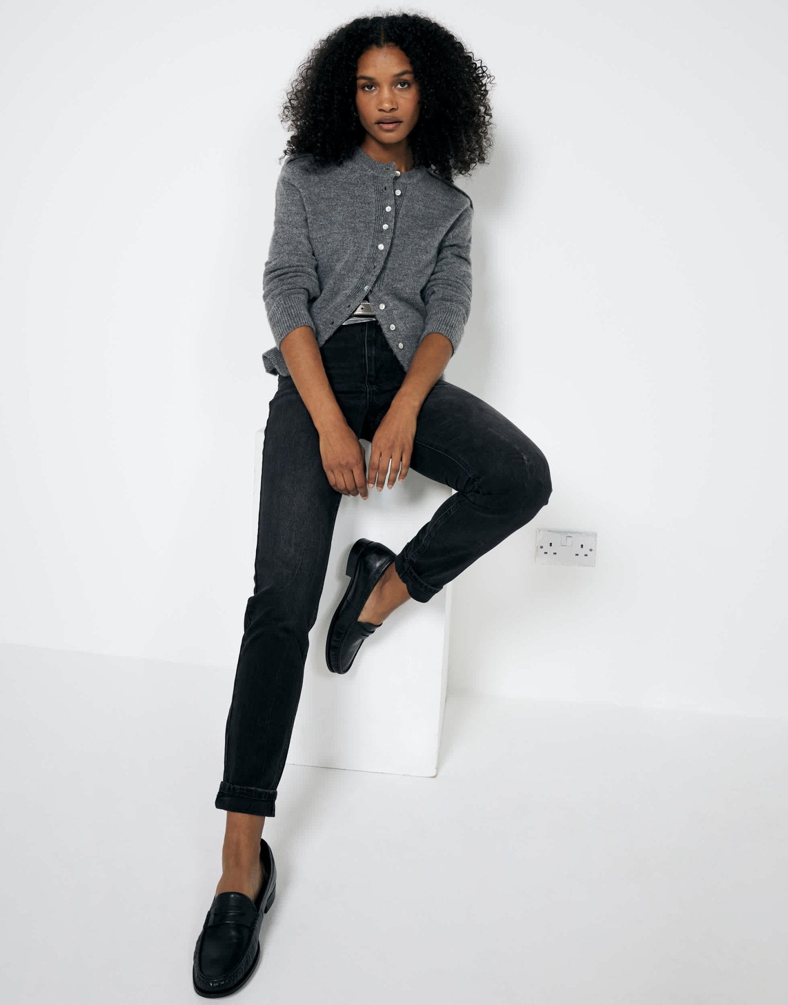 River Island Petite mom jean in black - ASOS Sample Sale