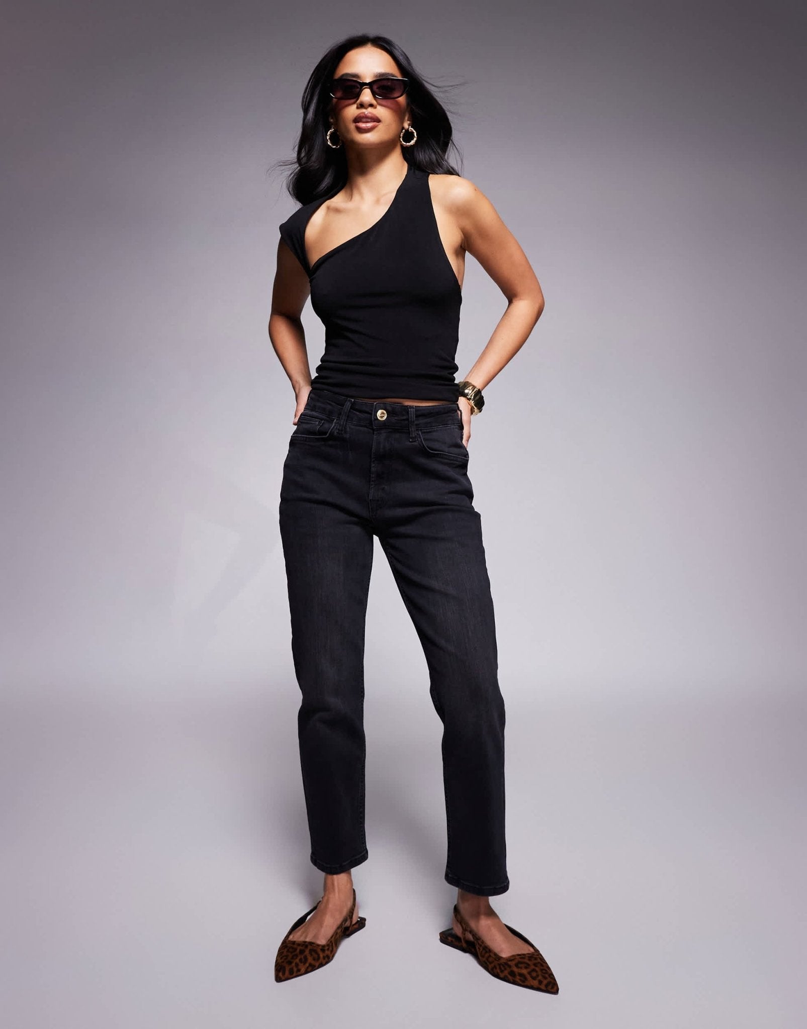 River Island Petite slim jean in black - ASOS Sample Sale