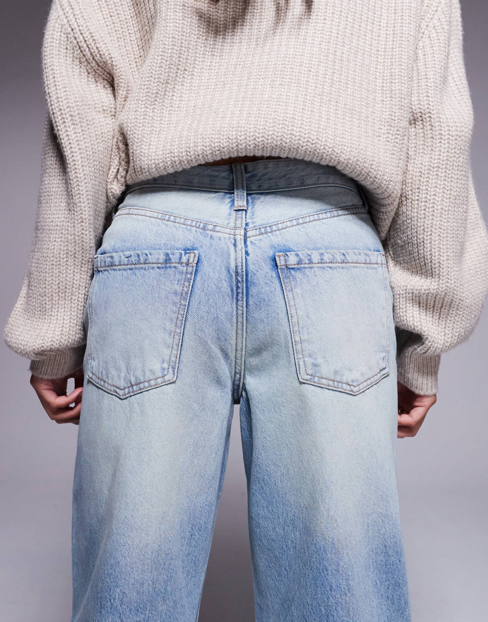 River Island Petite straight jean in midwash blue - ASOS Sample Sale