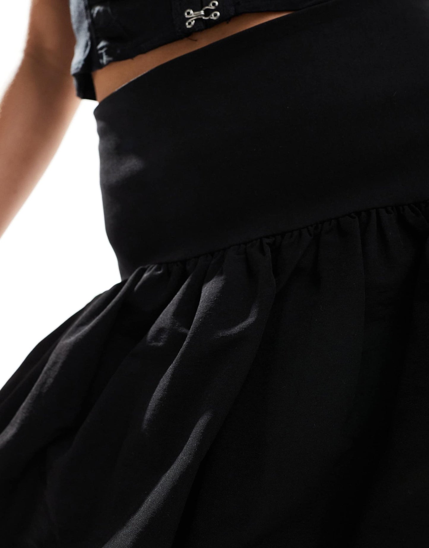 River Island puff ball mini skirt in black - ASOS Sample Sale