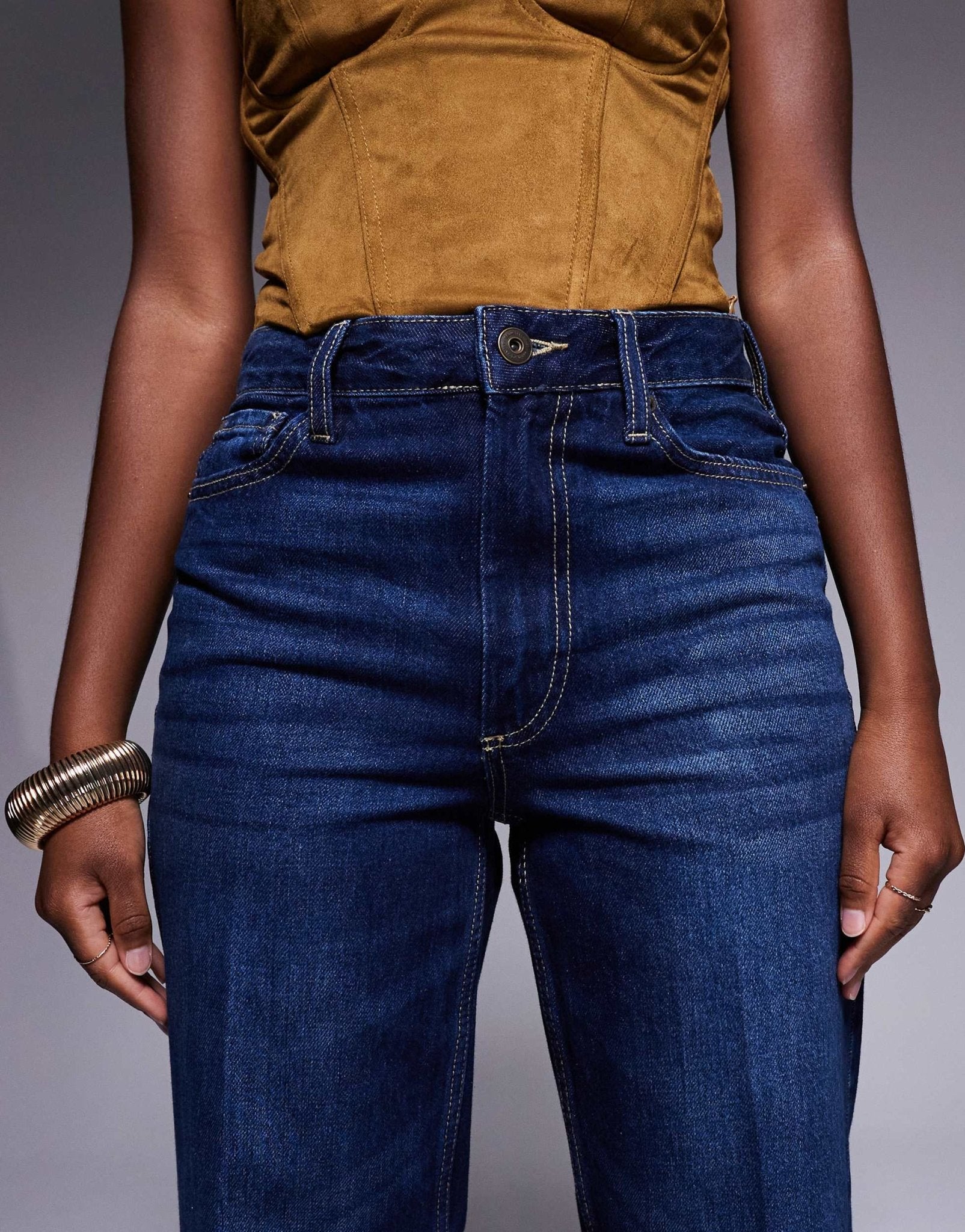 River Island relaxed straight leg jean in darkwash blue - ASOS Sample Sale