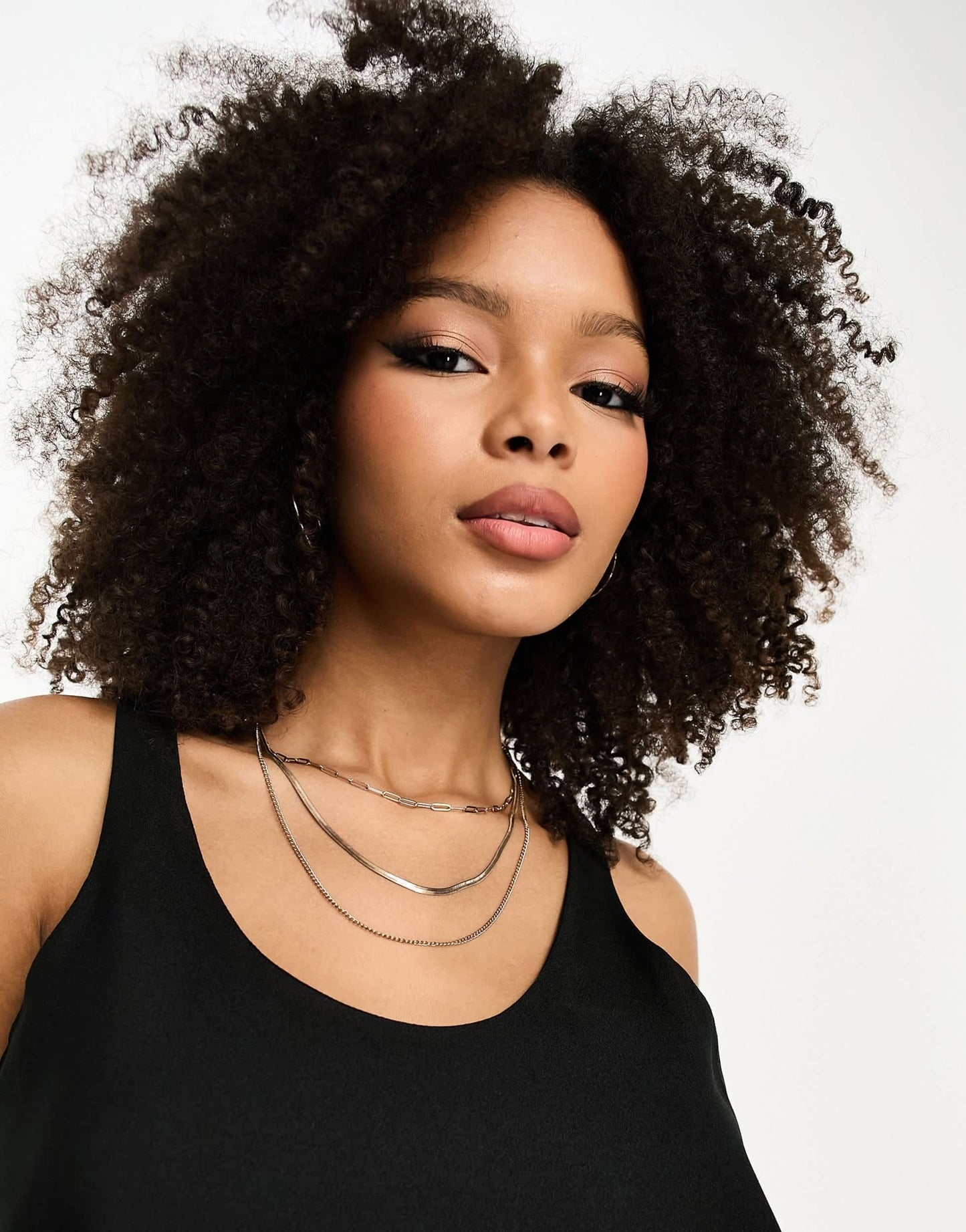 River Island scoop neck dressy vest in black - ASOS Sample Sale