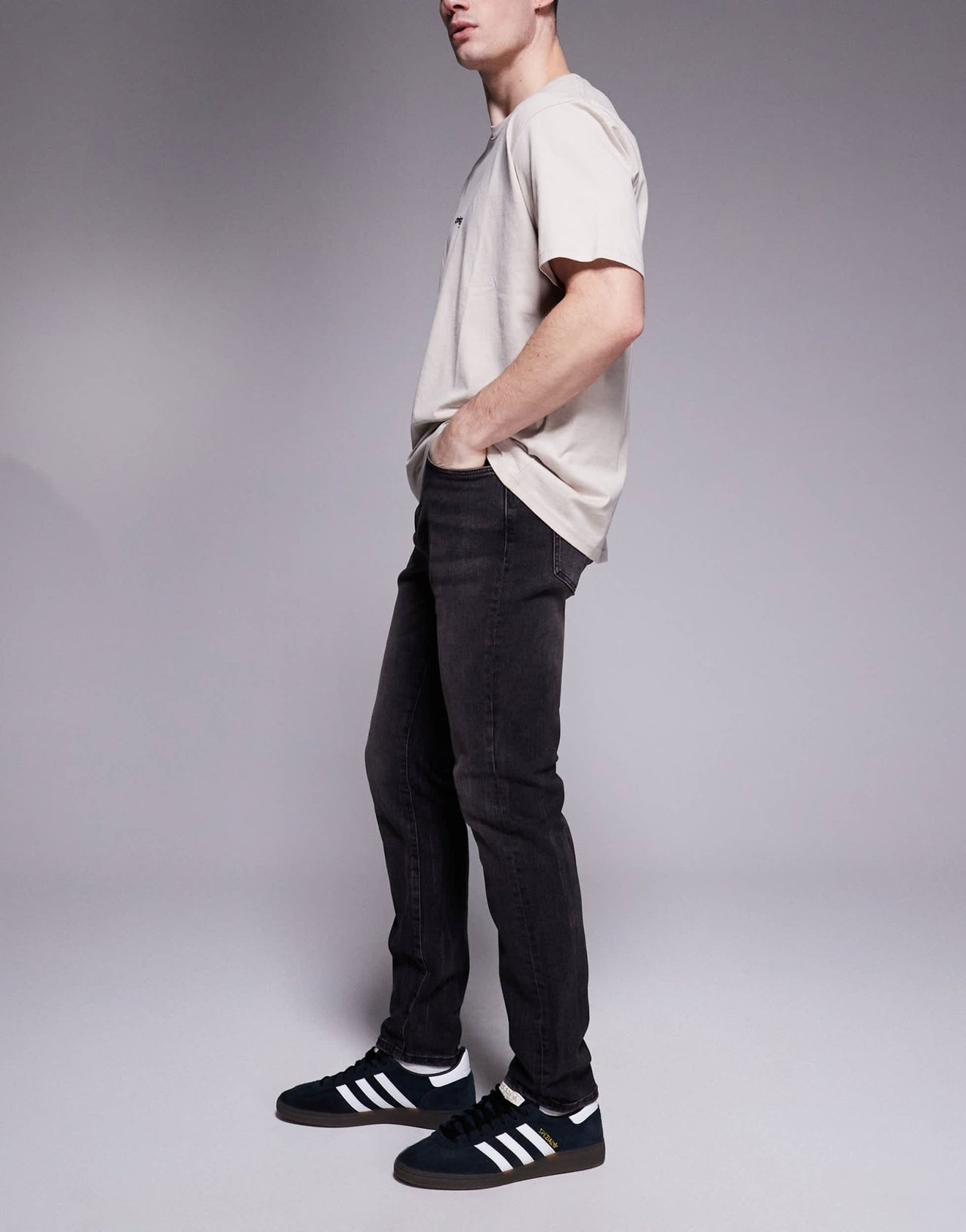 River Island skinny fit jeans in washed black - ASOS Sample Sale