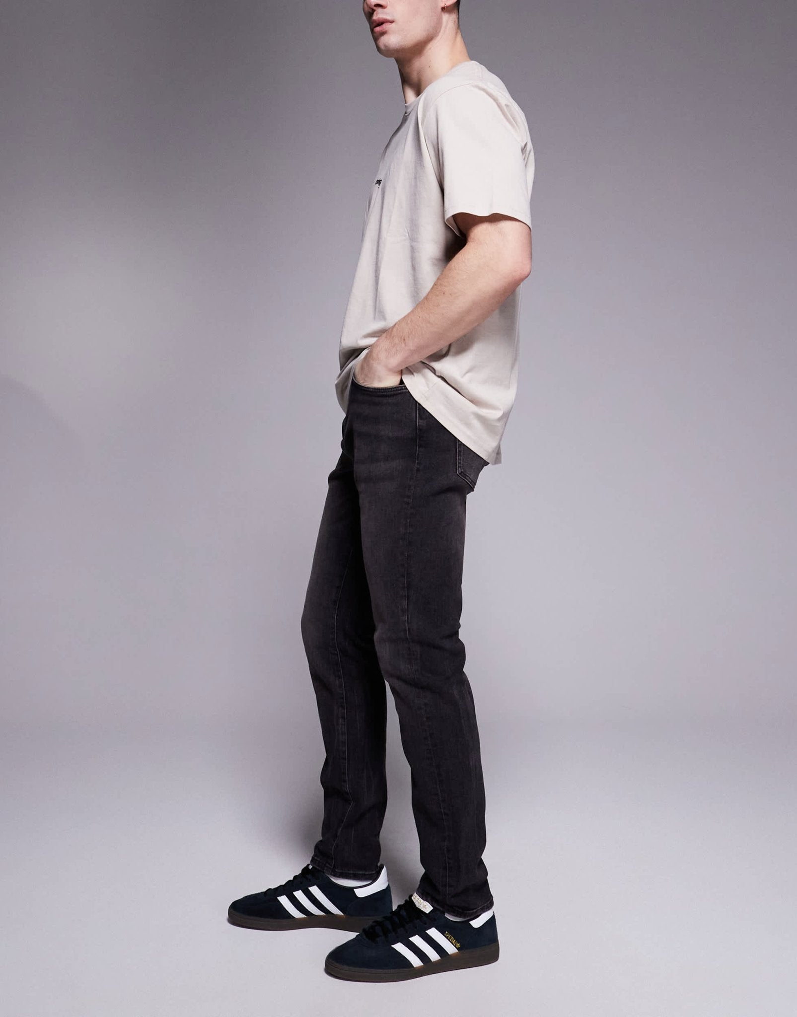 River Island skinny fit jeans in washed black - ASOS Sample Sale