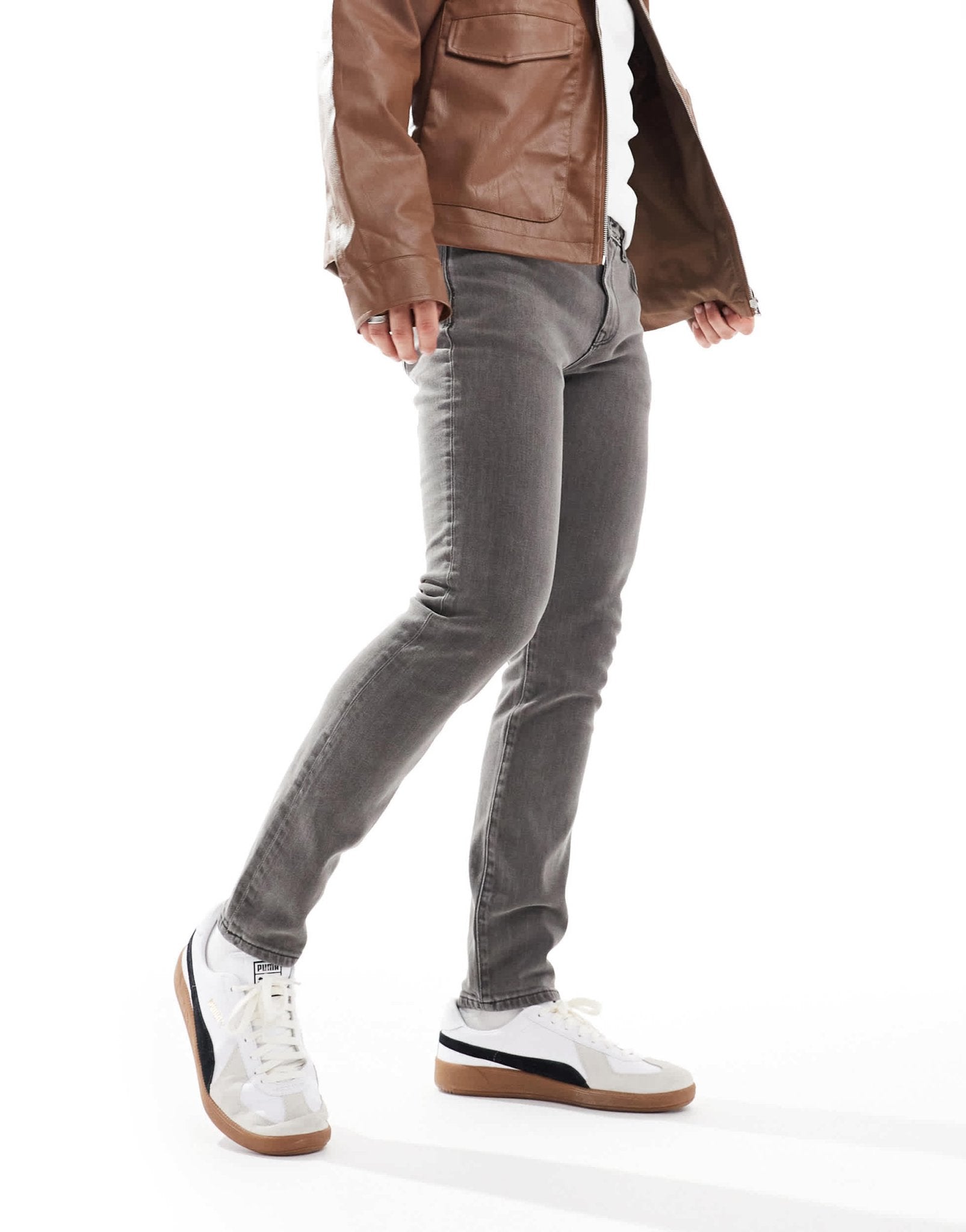 River Island skinny mercury jeans in dark grey - ASOS Sample Sale