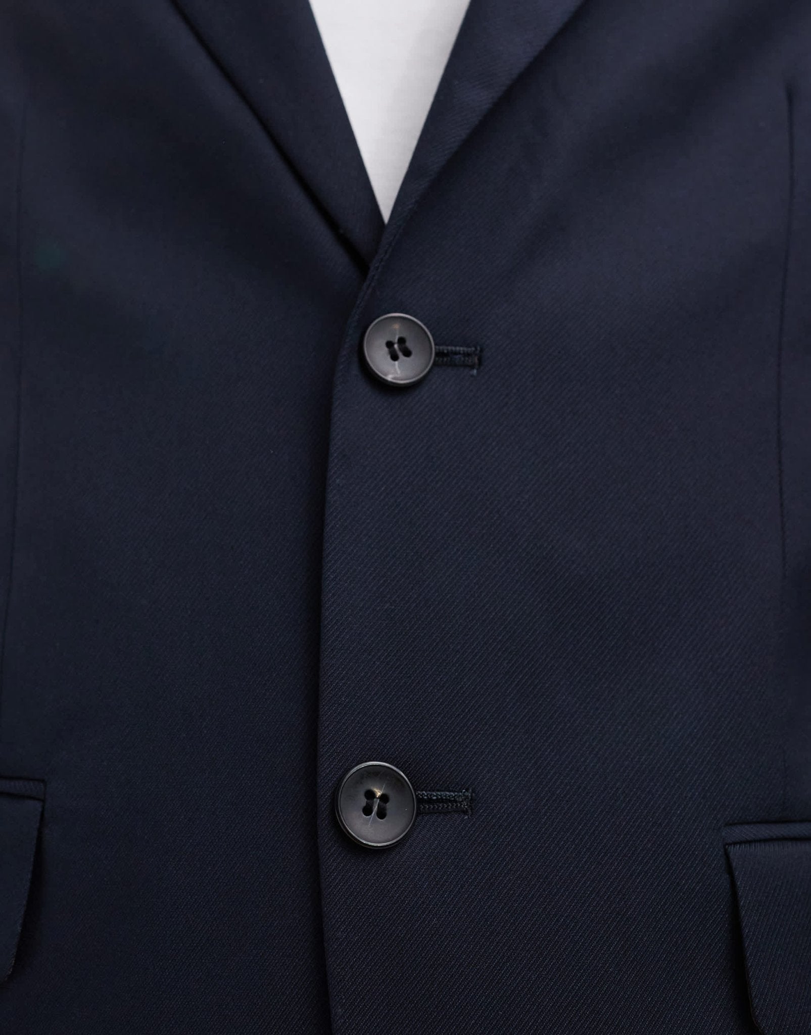 River Island skinny suit jacket in navy - ASOS Sample Sale