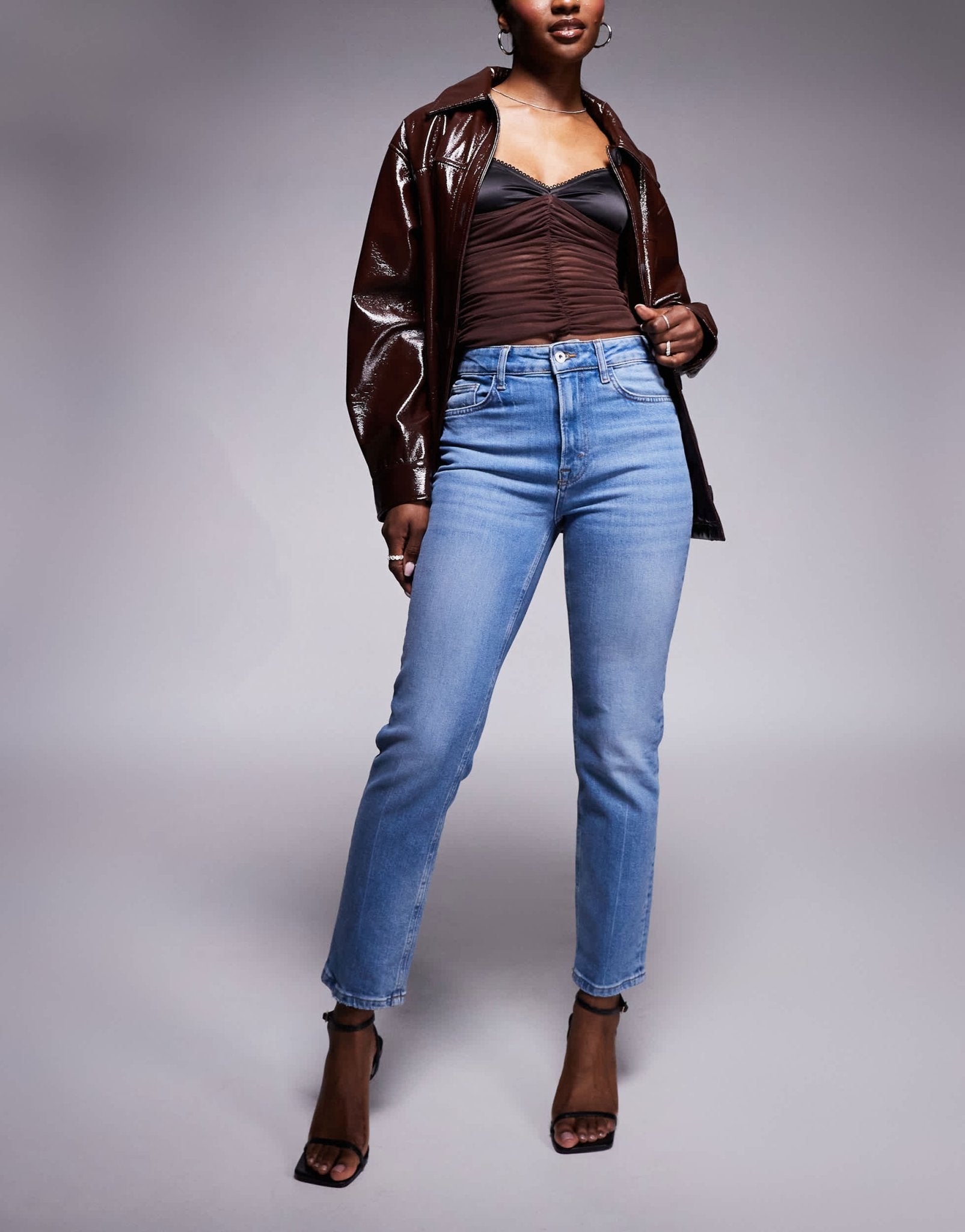 River Island slim jeans in midwash blue - ASOS Sample Sale