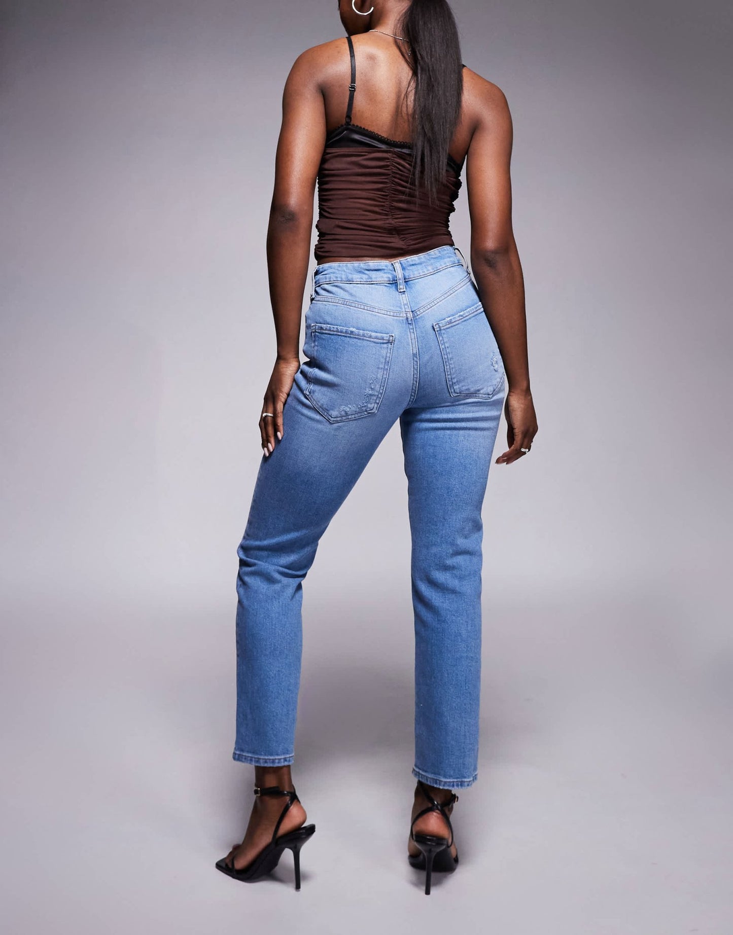 River Island slim jeans in midwash blue - ASOS Sample Sale
