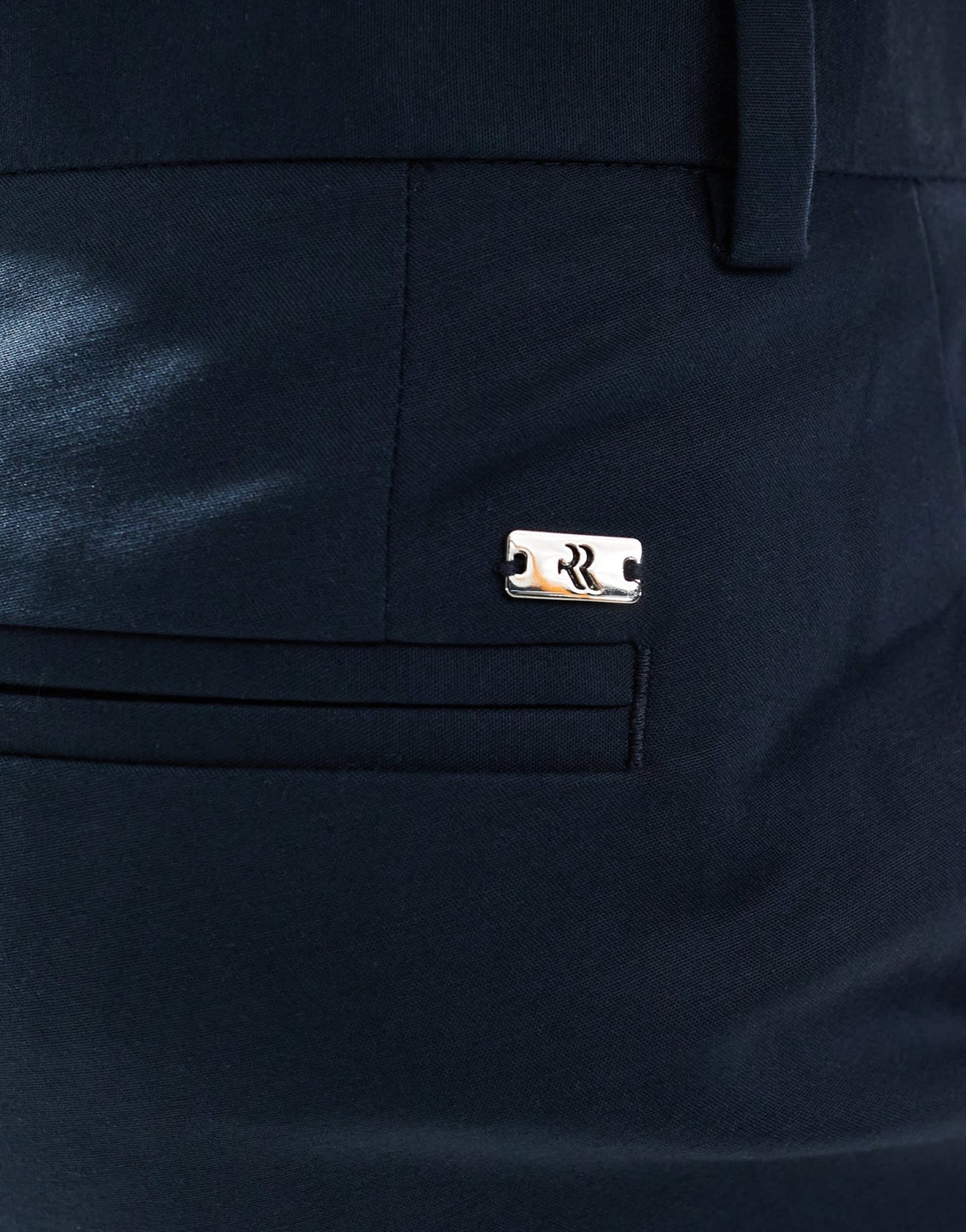 River Island smart chinos in navy - ASOS Sample Sale