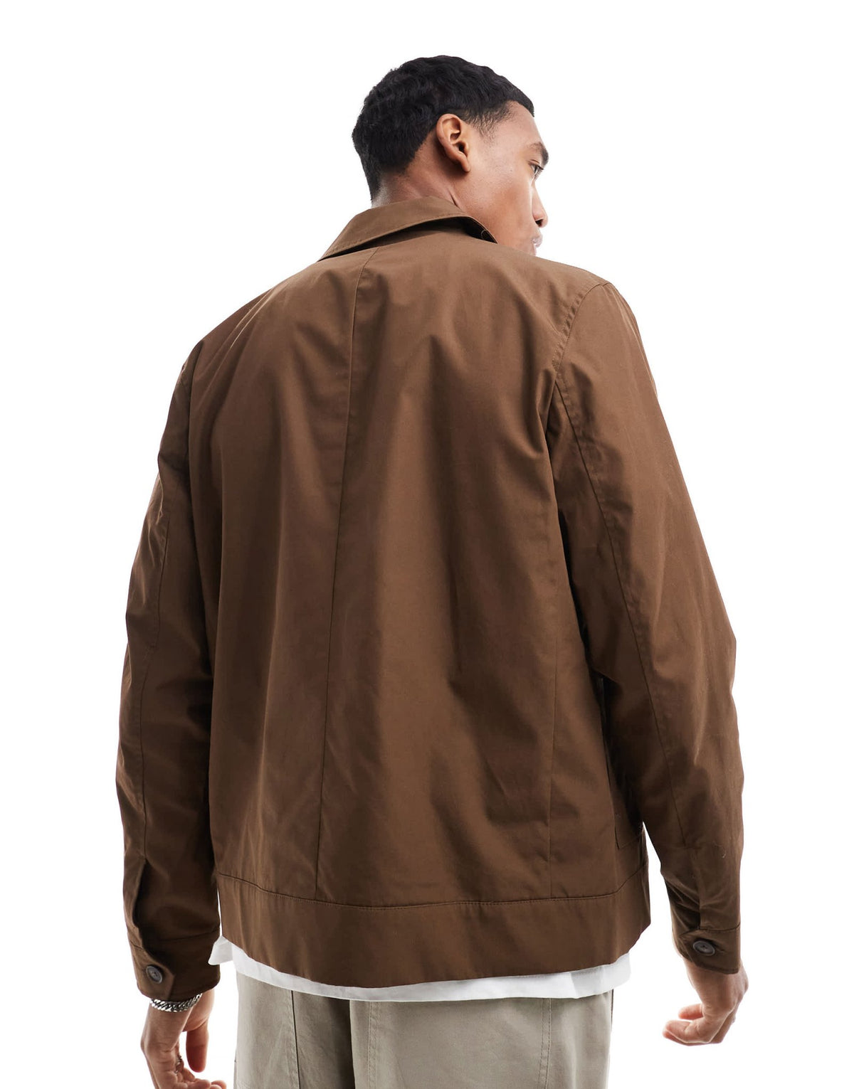 River Island smart chore jacket in brown - ASOS Sample Sale