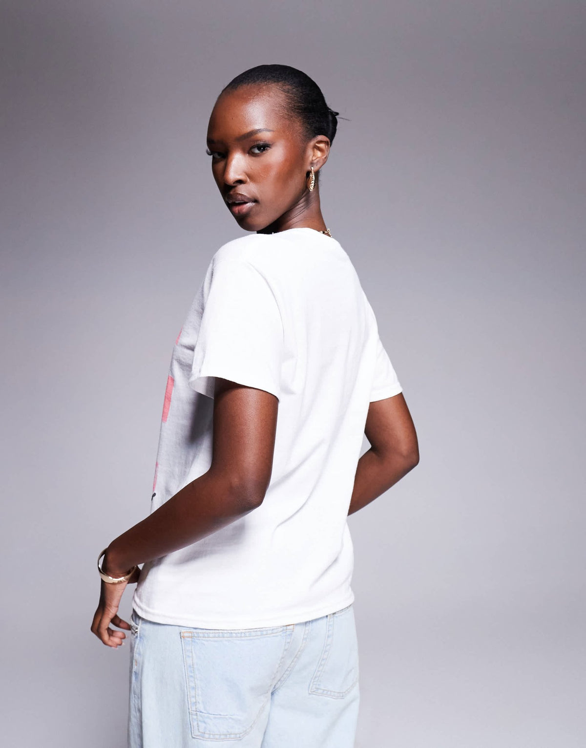 River Island strawberry gingham print baby tee in white - ASOS Sample Sale