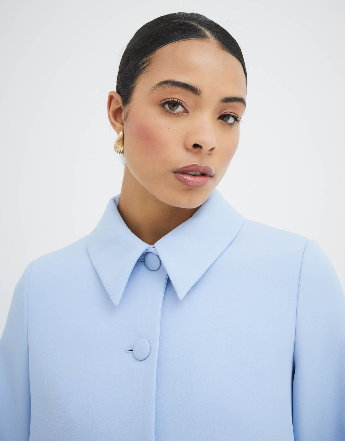 River Island structured 60s jacket in light blue - ASOS Sample Sale