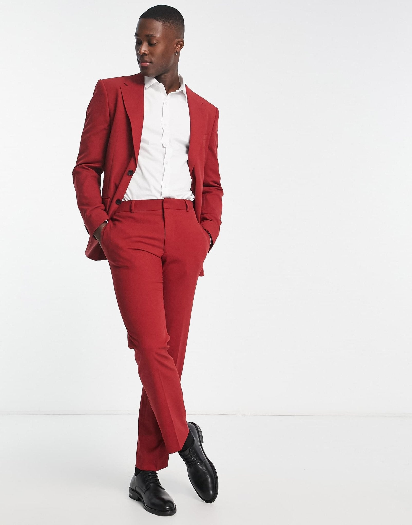 River Island suit jacket in red - ASOS Sample Sale